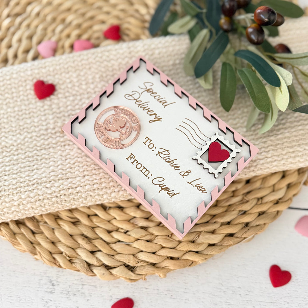 Personalized Cupid Love Letter Shelf Sitter