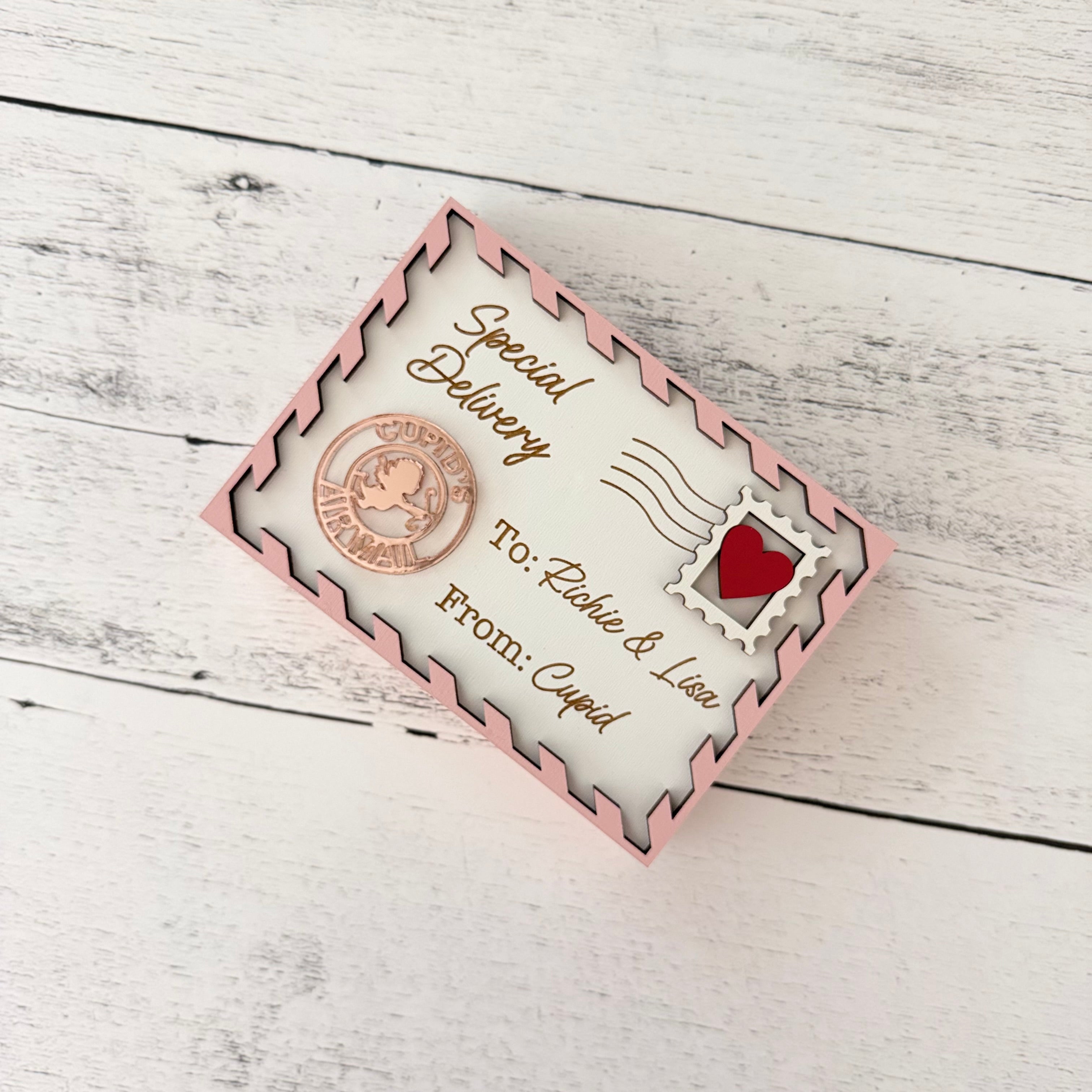 Personalized Cupid Love Letter Shelf Sitter