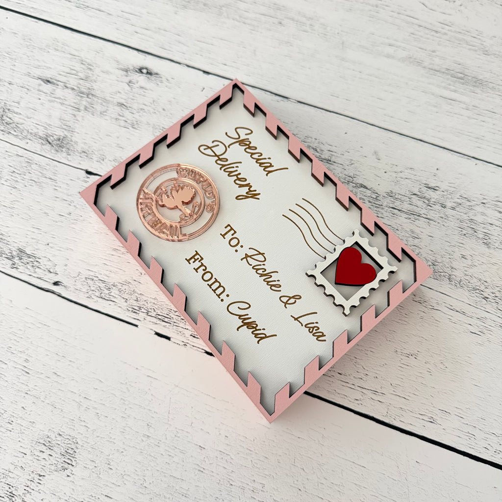 Personalized Cupid Love Letter Shelf Sitter