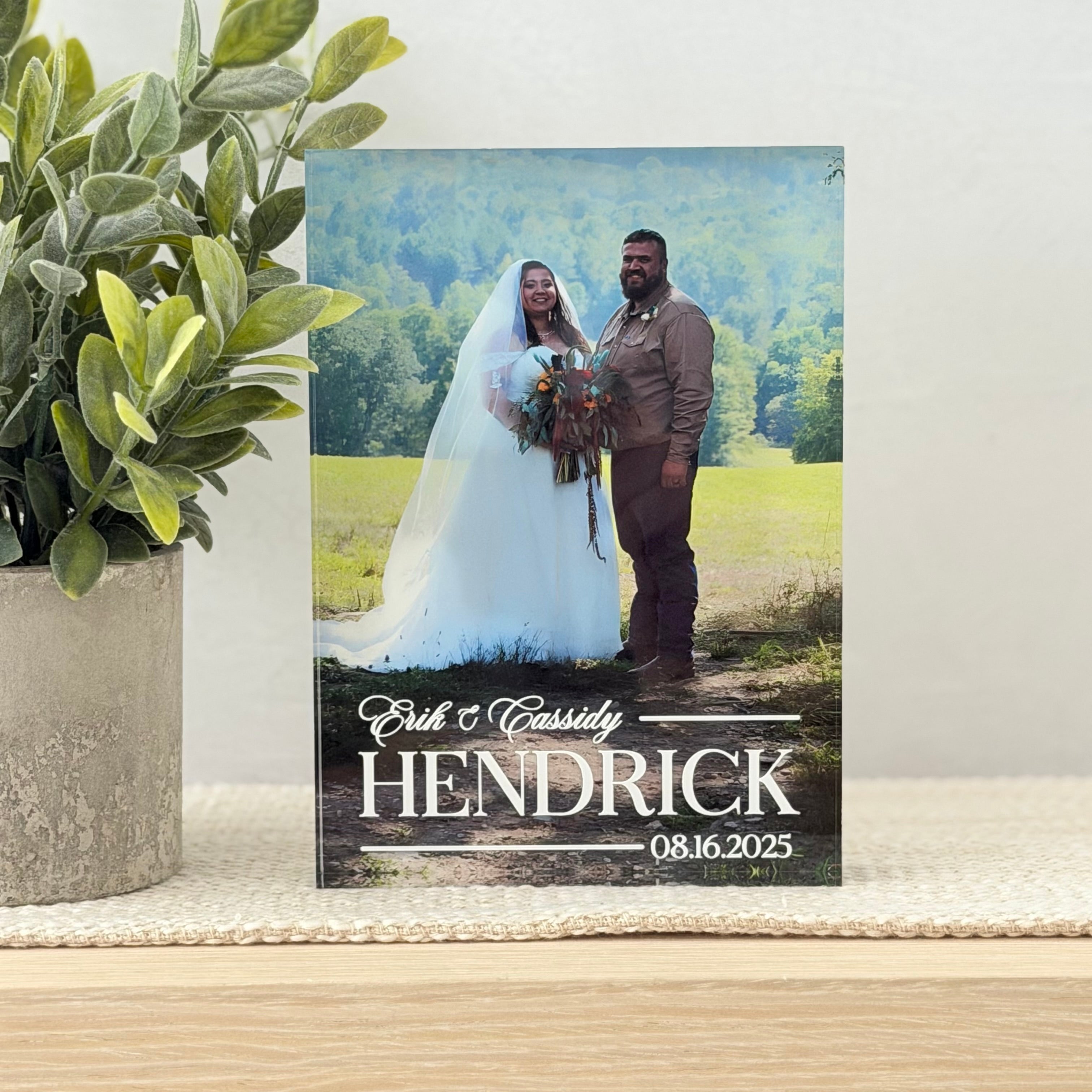Personalized Wedding Acrylic Photo Block