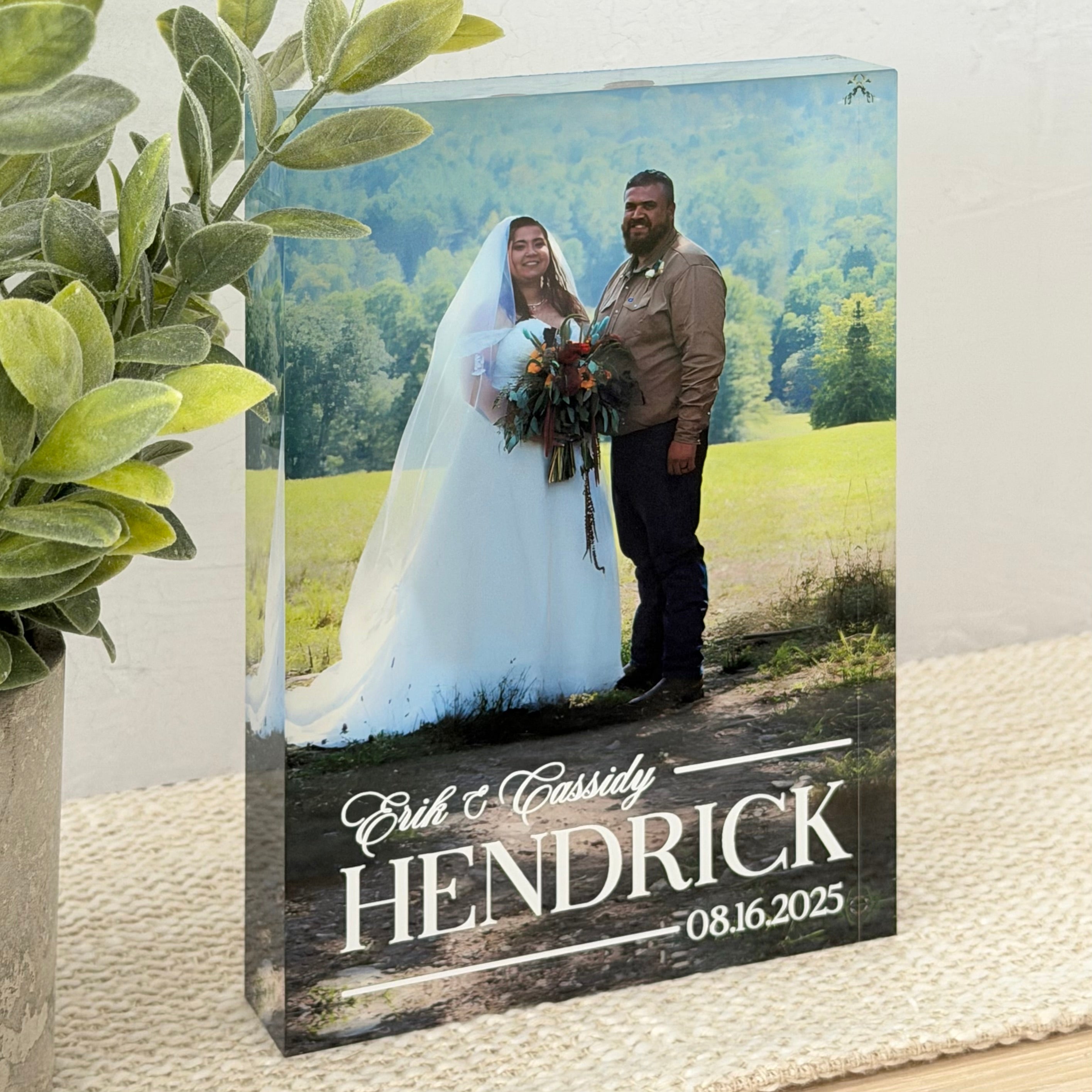 Personalized Wedding Acrylic Photo Block