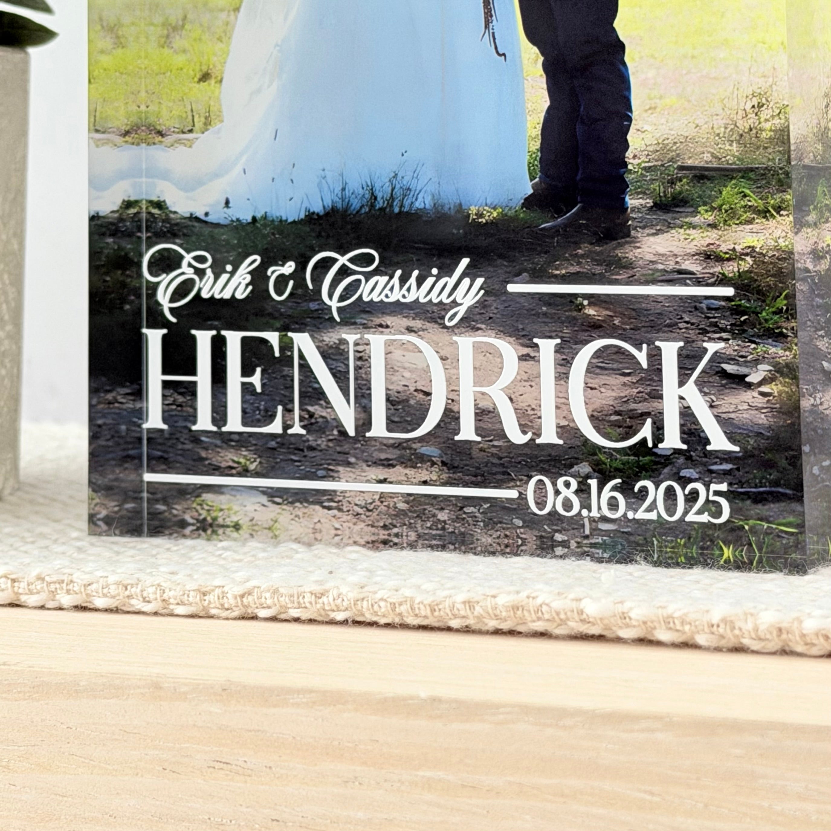 Personalized Wedding Acrylic Photo Block