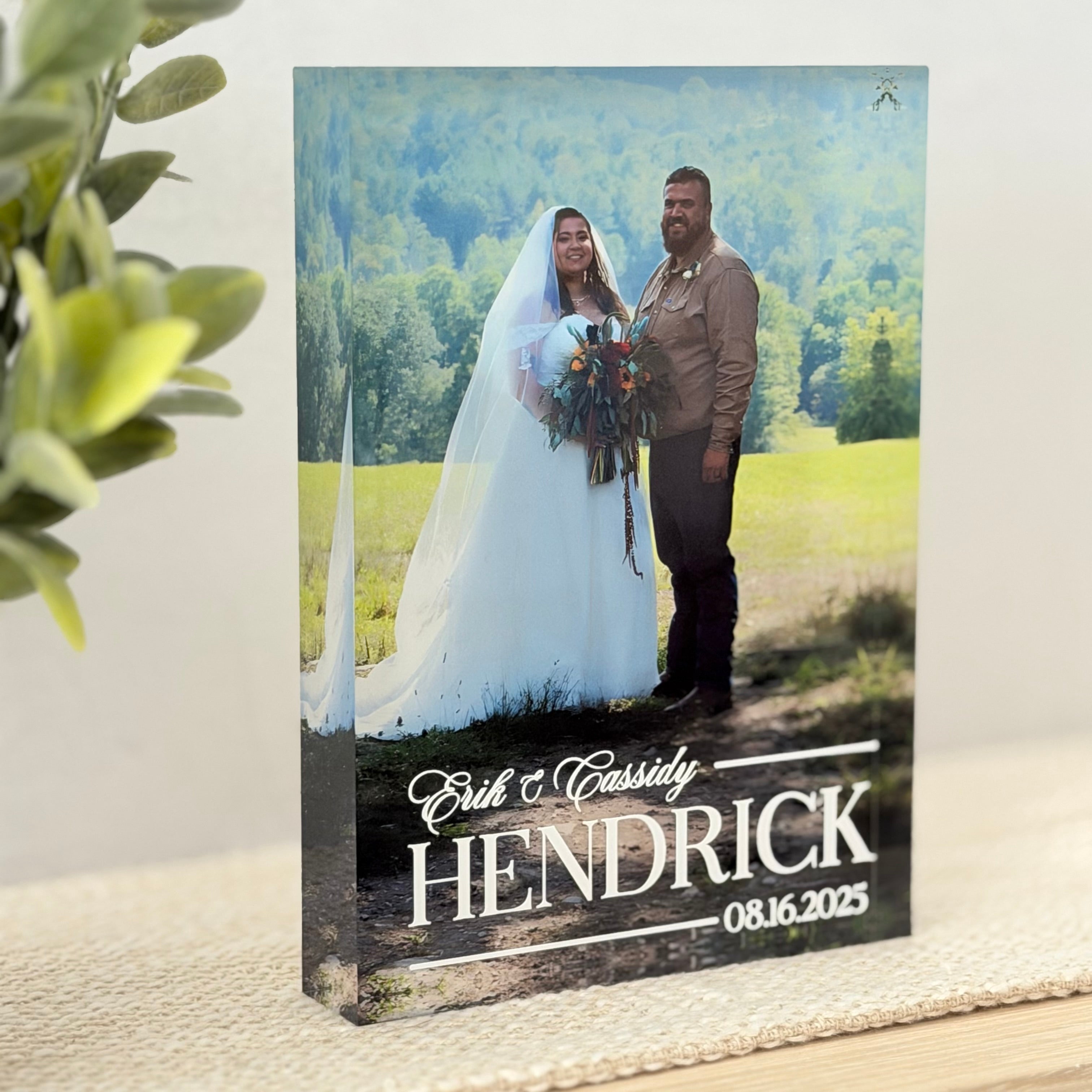 Personalized Wedding Acrylic Photo Block