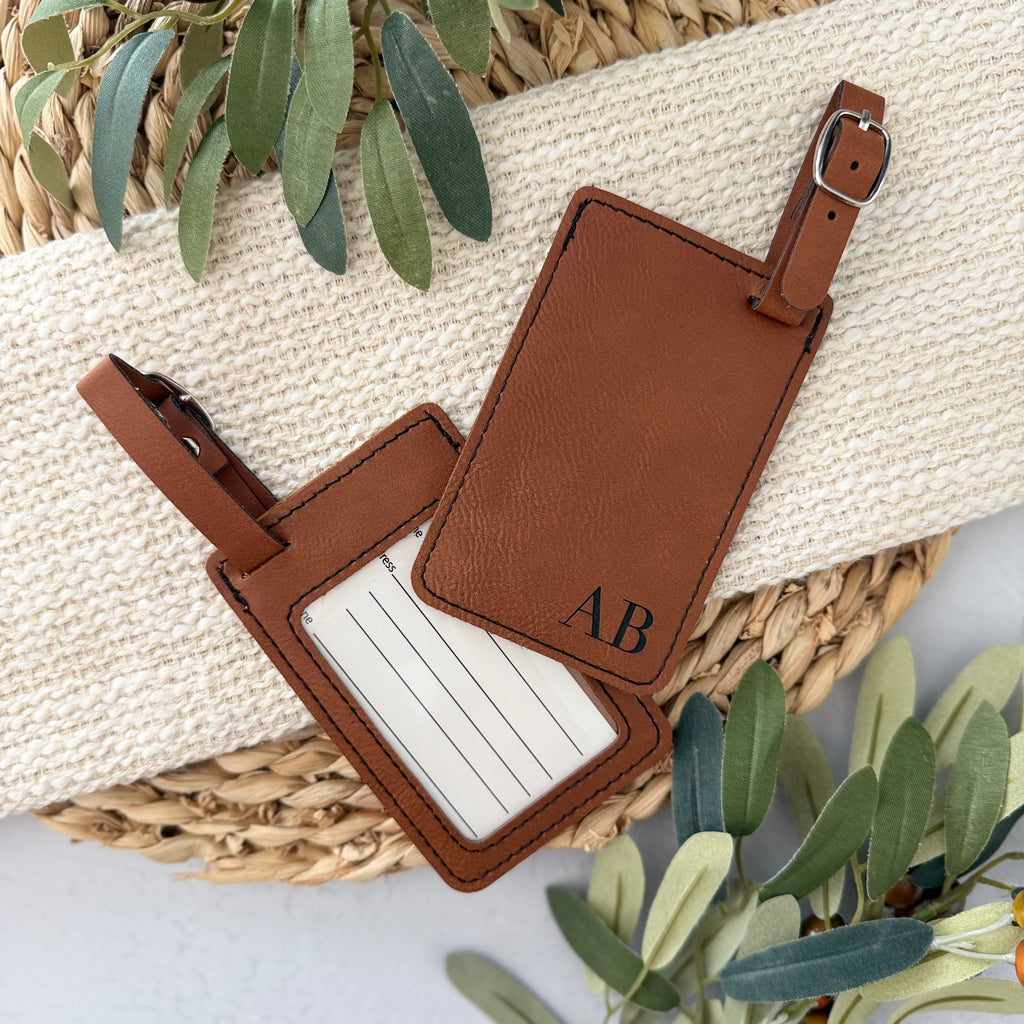Personalized Leather Luggage Tag