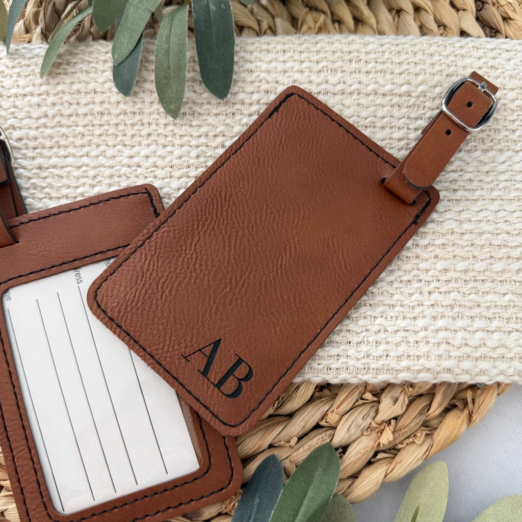 Personalized Leather Luggage Tag