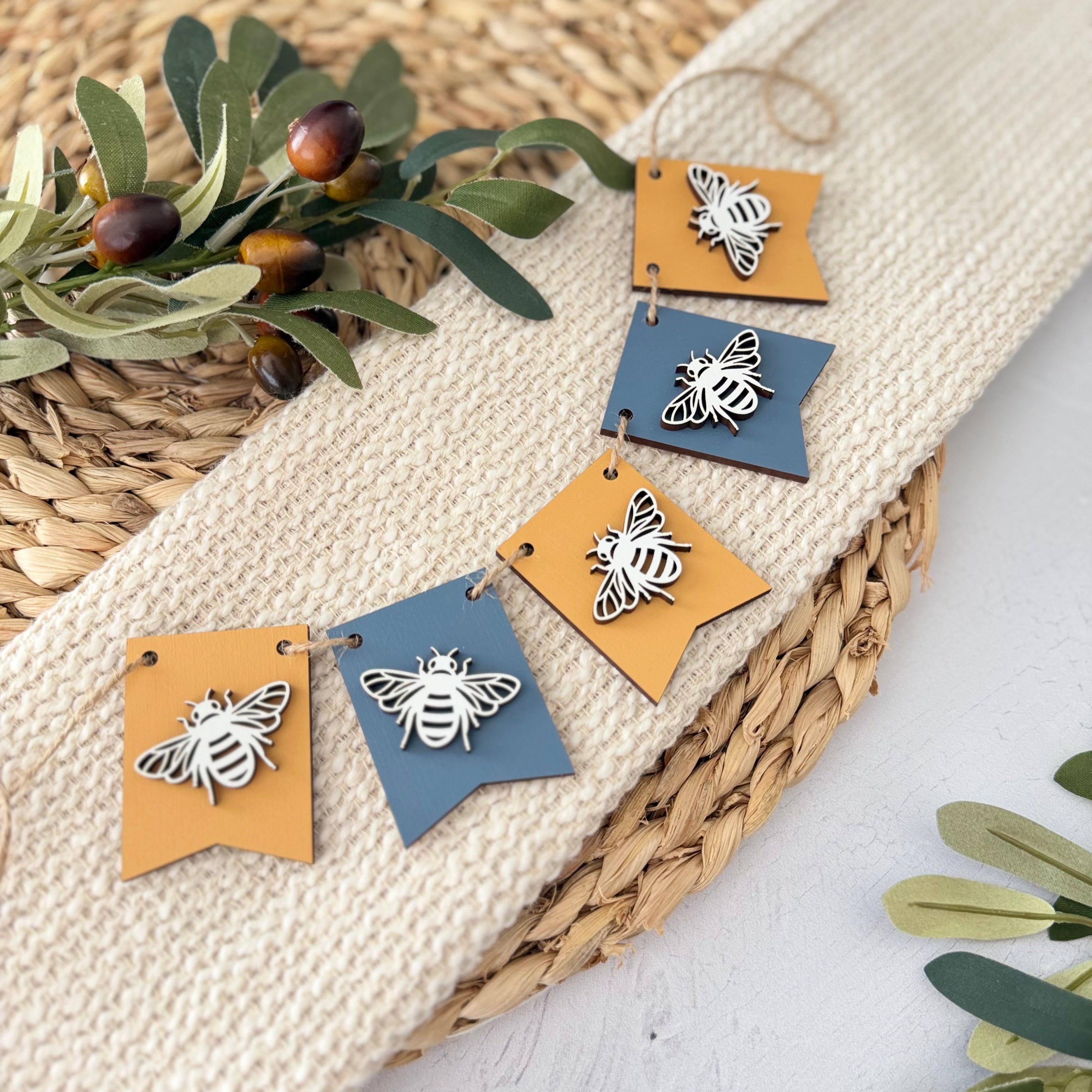 Honey Bee Mini Tiered Tray Banner