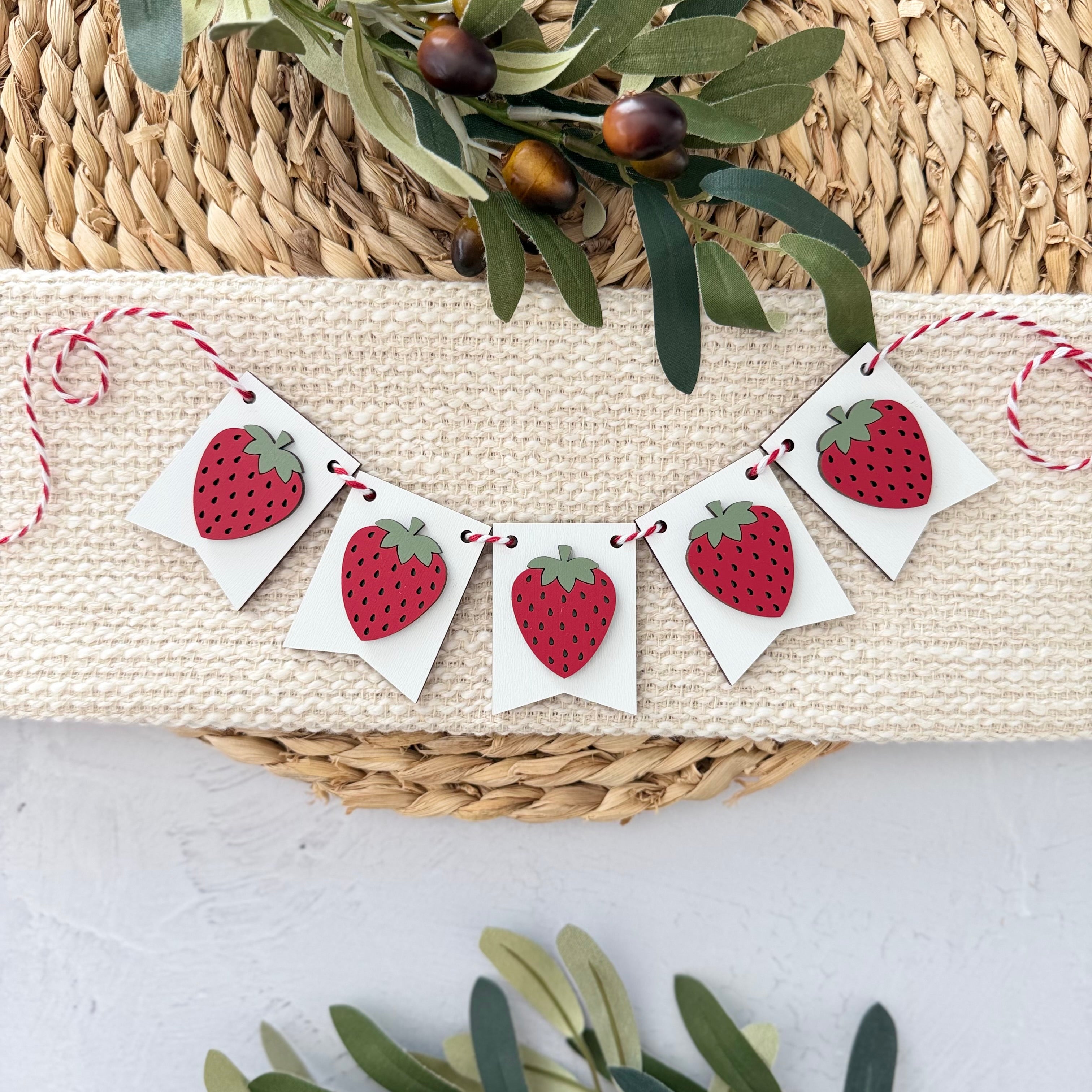 Strawberry Mini Tiered Tray Banner