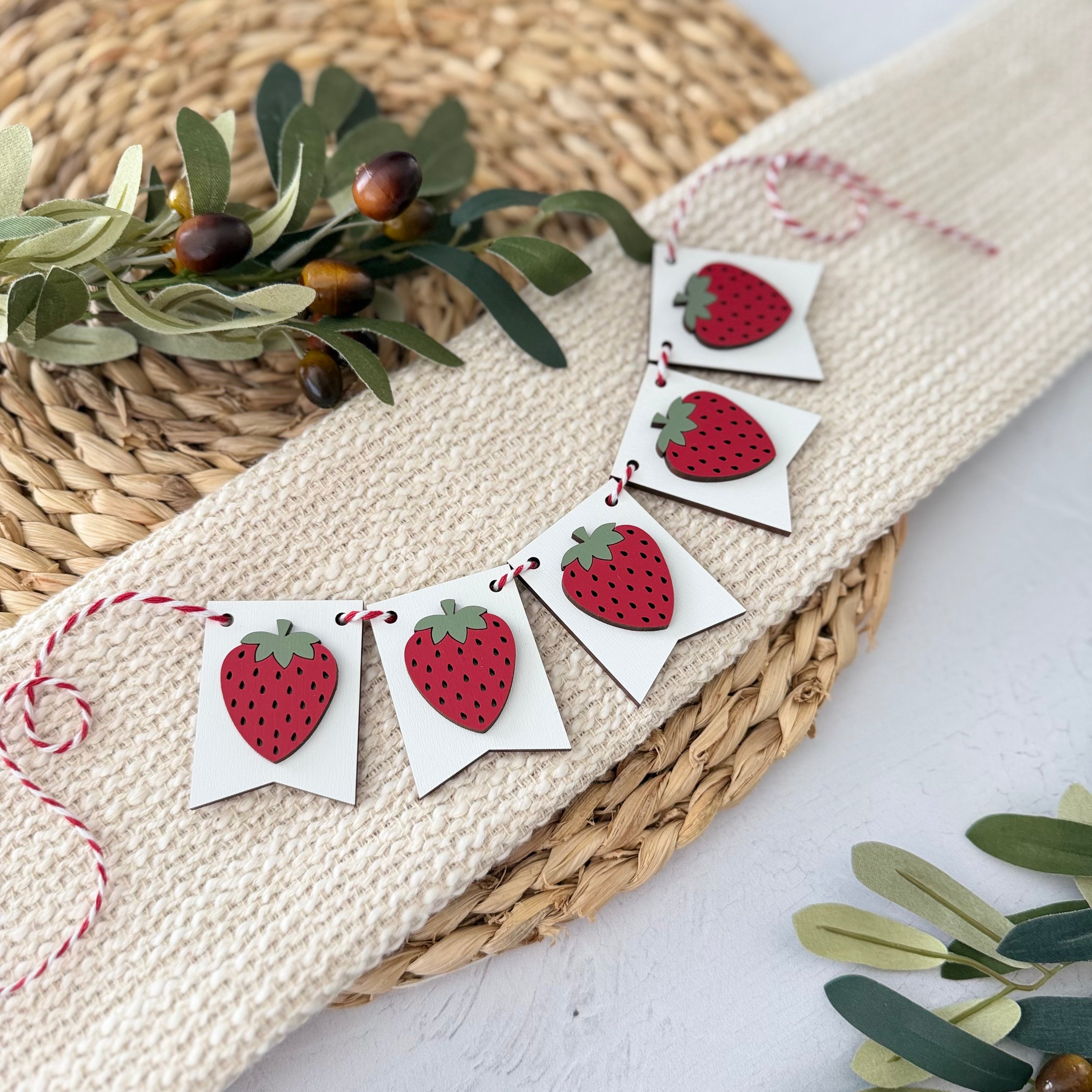 Strawberry Mini Tiered Tray Banner