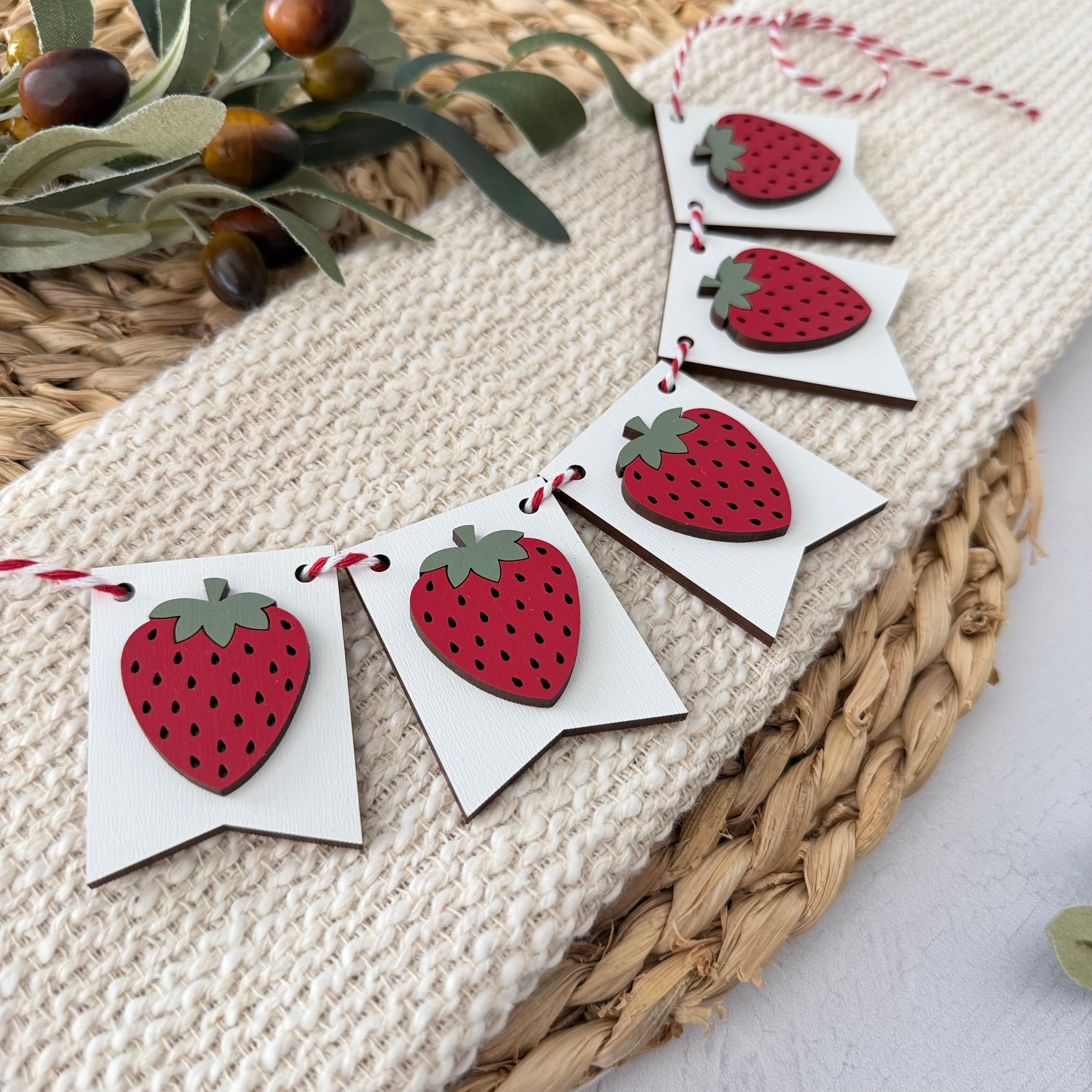 Strawberry Mini Tiered Tray Banner