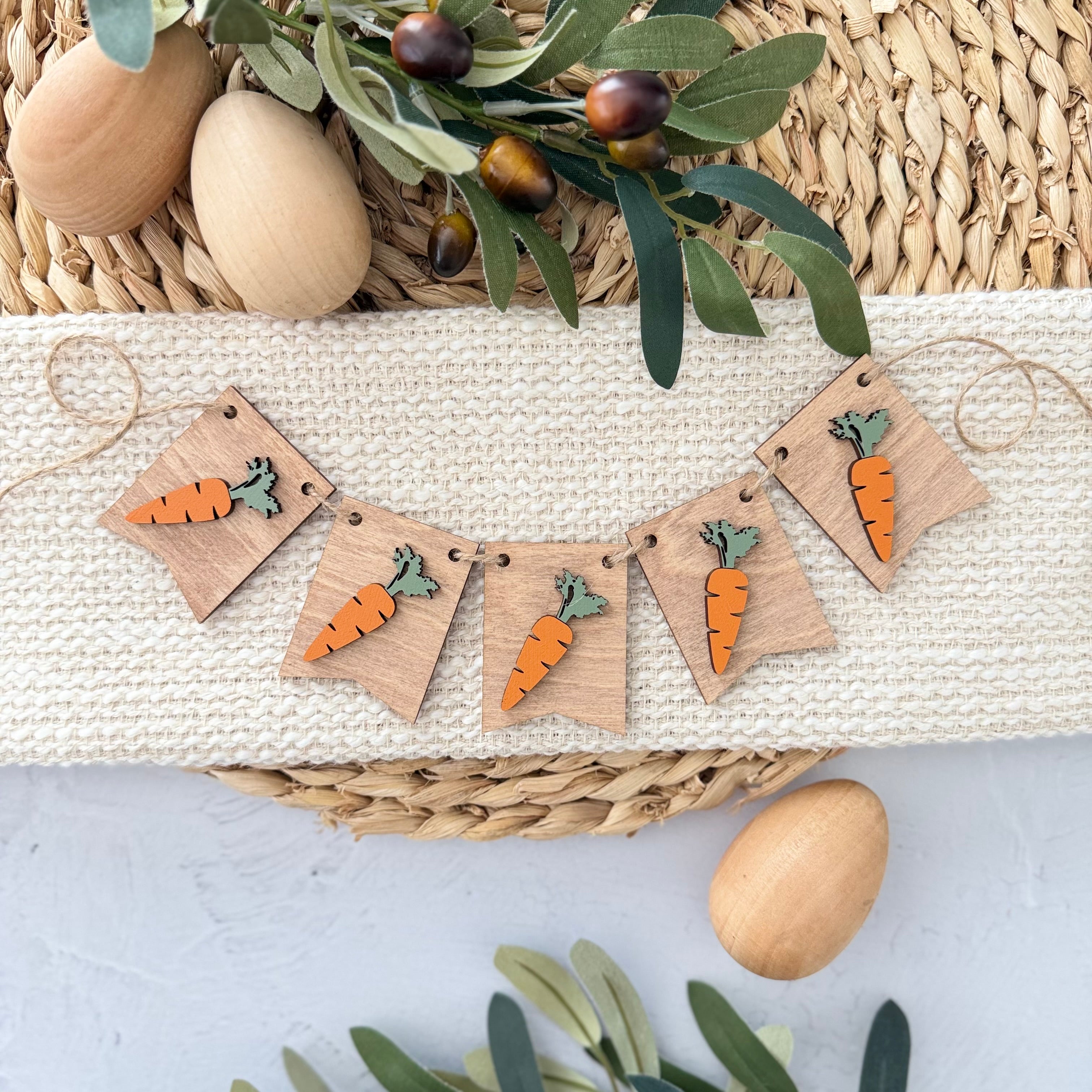 Easter Carrots Mini Tiered Tray Banner