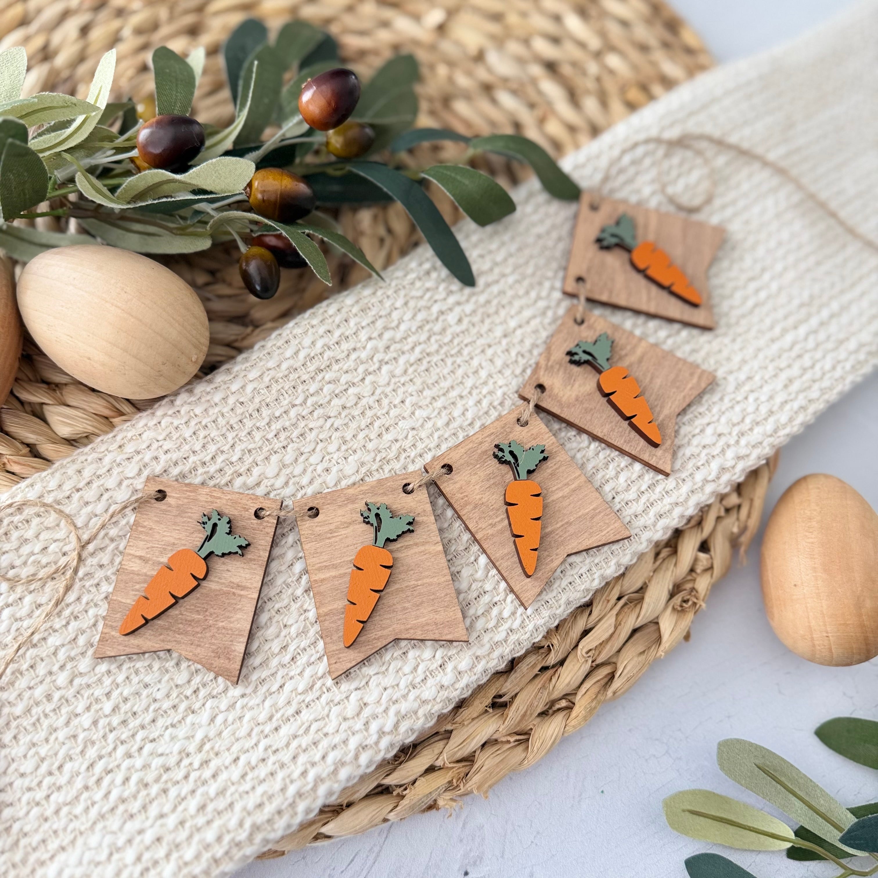 Easter Carrots Mini Tiered Tray Banner