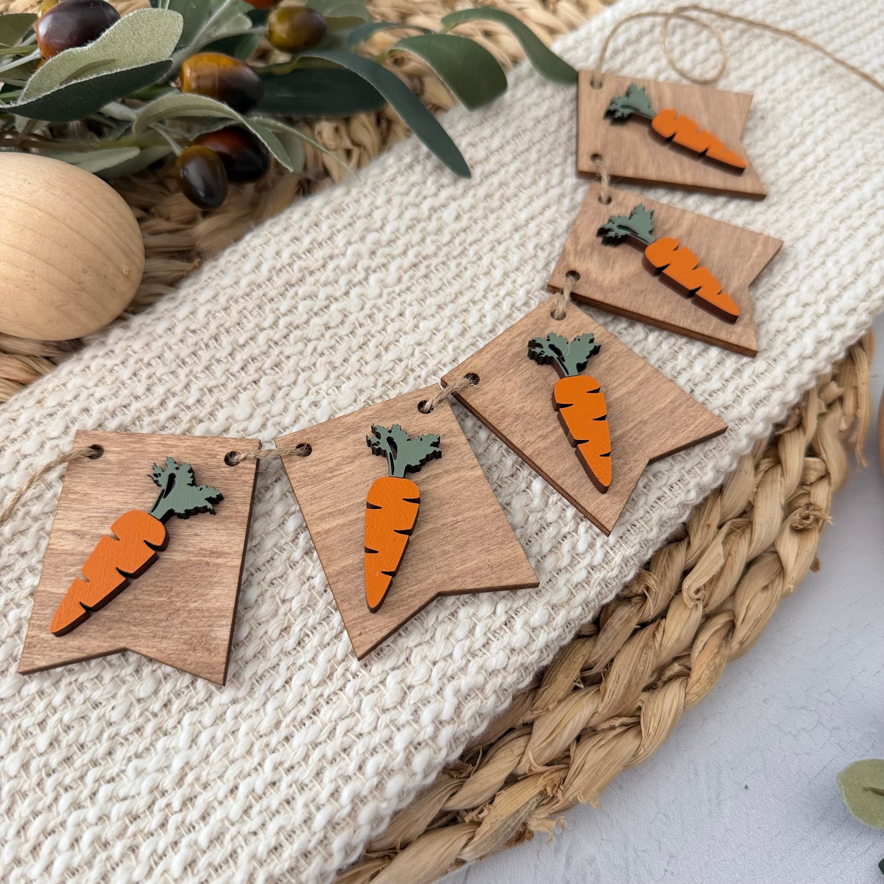 Easter Carrots Mini Tiered Tray Banner