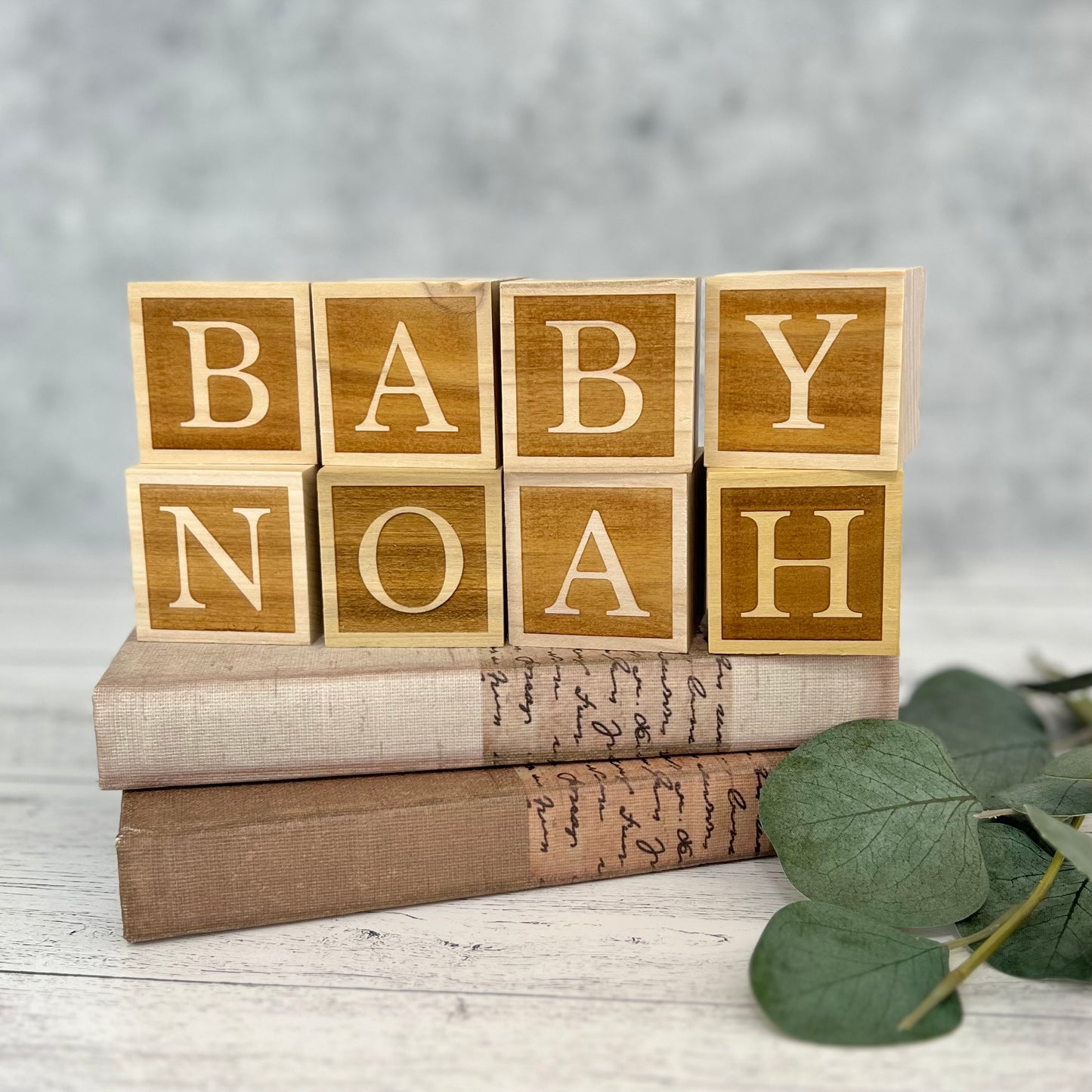 Personalized Wooden Blocks | Custom Engraved Name Blocks | Nursery Baby Name Wooden Blocks | Emboss