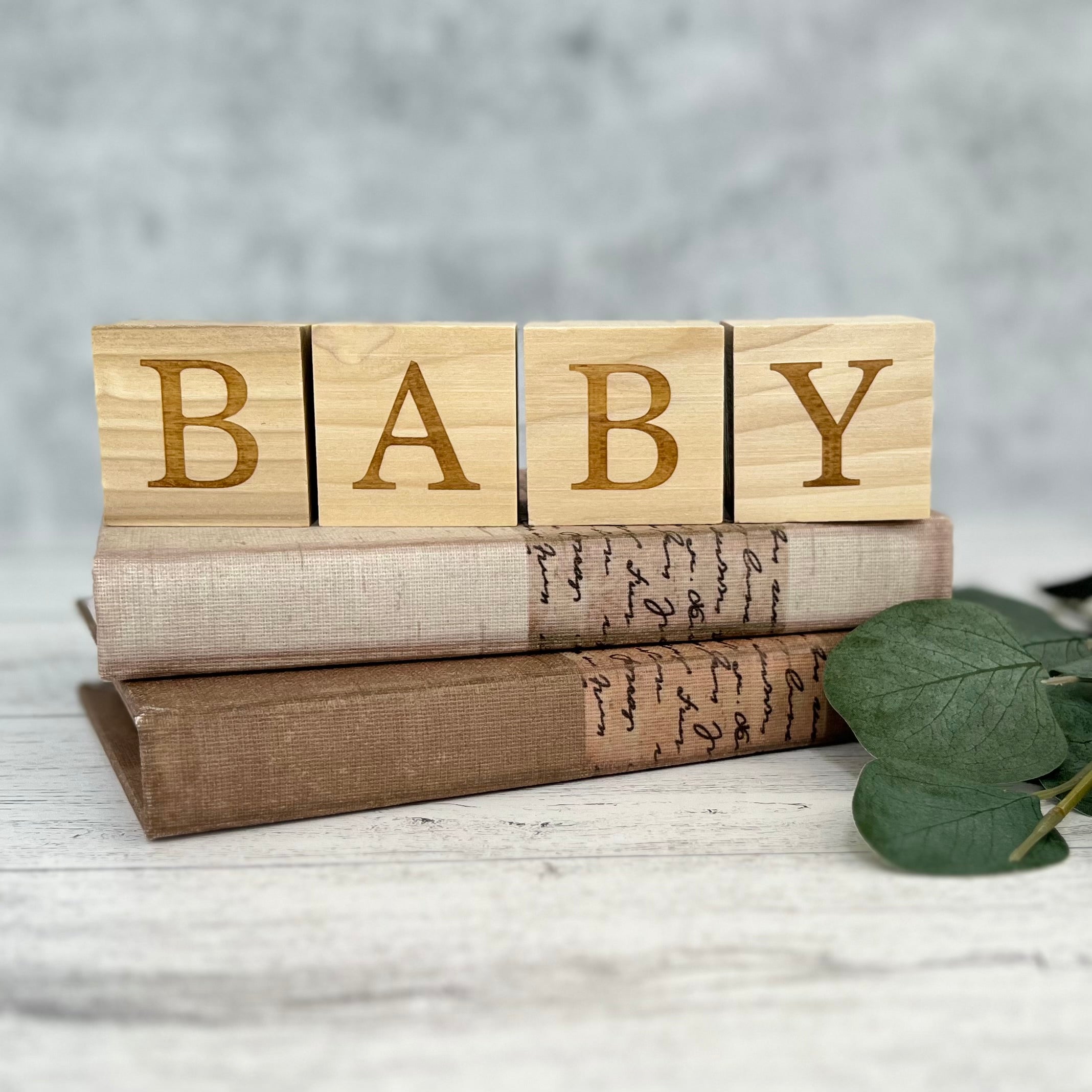 Personalized Wooden Blocks | Custom Engraved Name Blocks | Nursery Baby Name Wooden Blocks | Standard