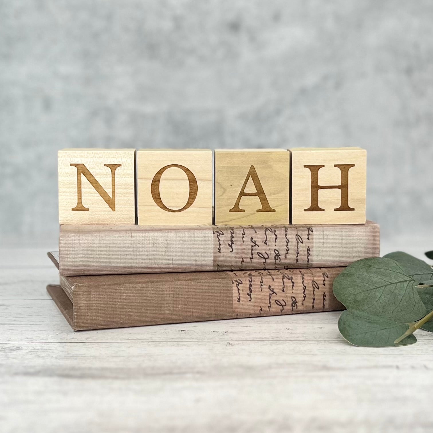 Personalized Wooden Blocks | Custom Engraved Name Blocks | Nursery Baby Name Wooden Blocks | Standard