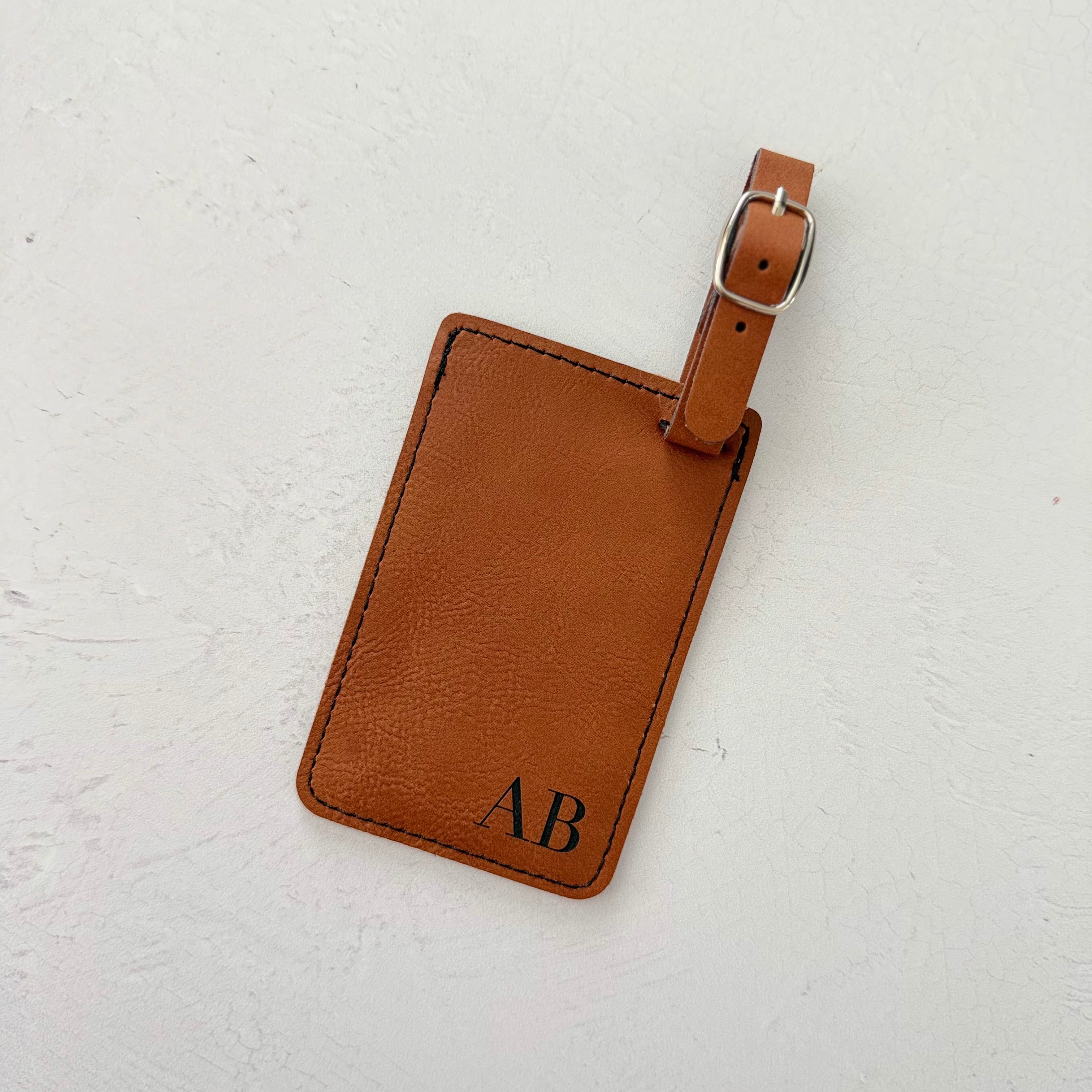 Personalized Leather Luggage Tag