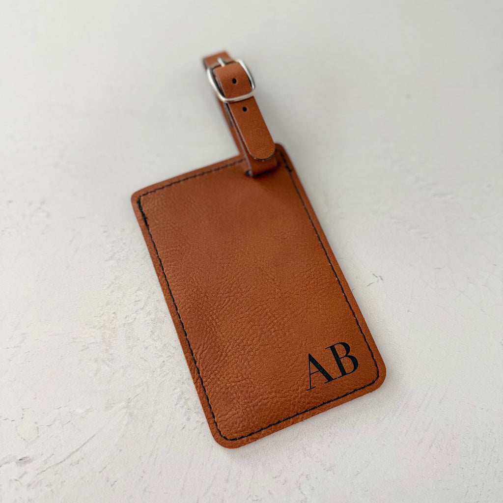 Personalized Leather Luggage Tag
