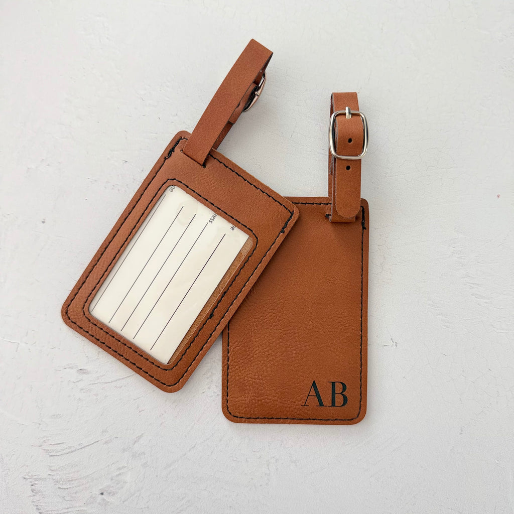 Personalized Leather Luggage Tag