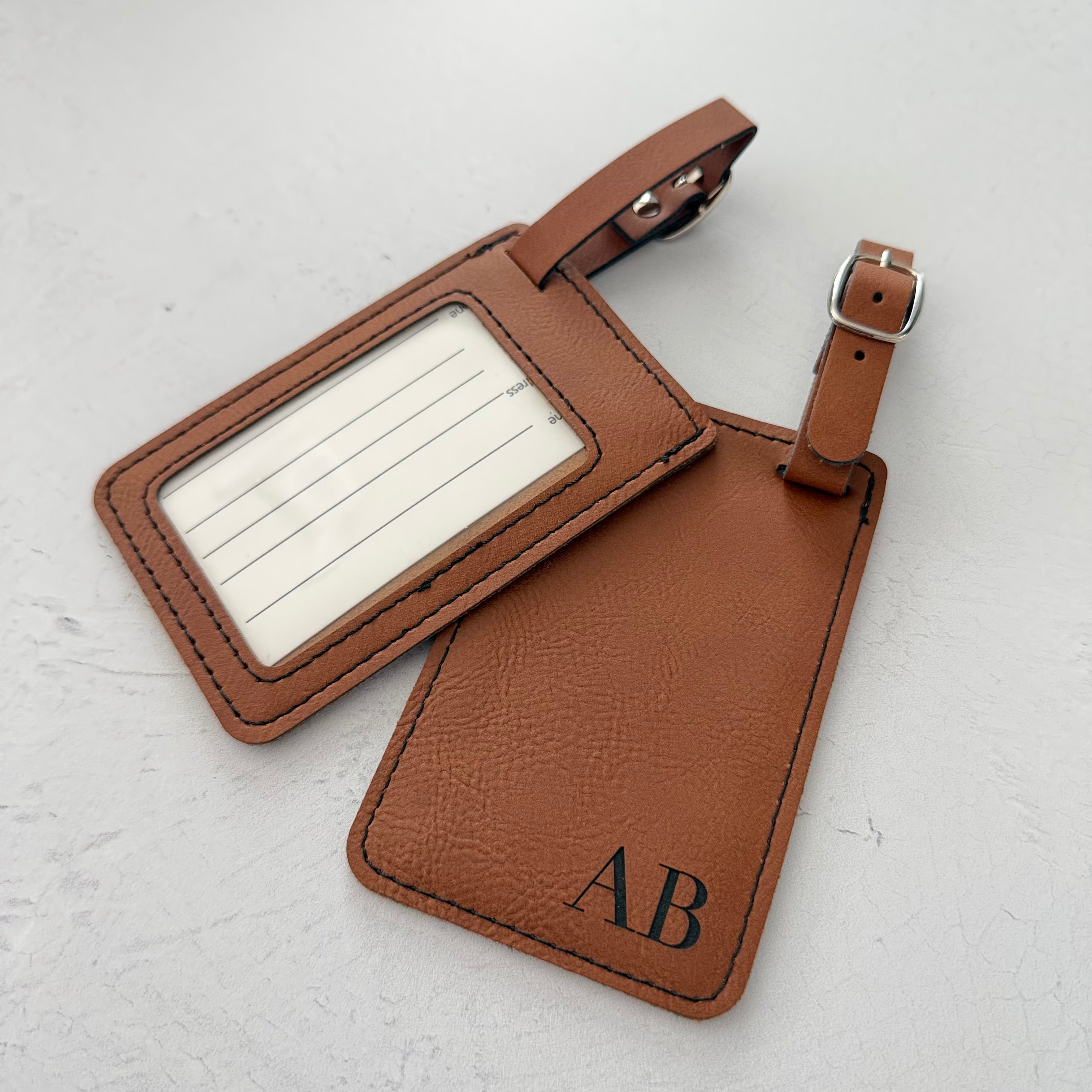 Personalized Leather Luggage Tag
