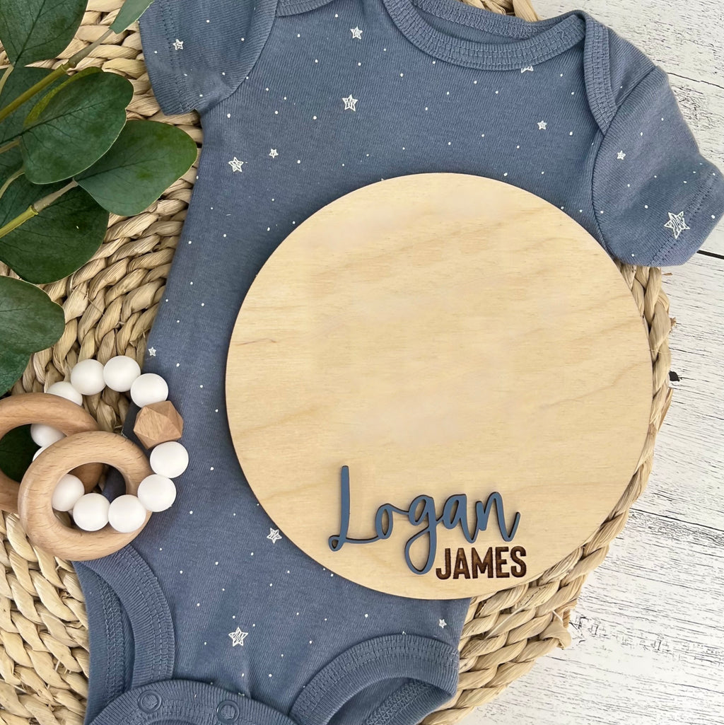 Baby Footprint Sign | Baby Announcement Sign | Newborn Footprint Name Sign For Hospital