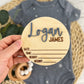 Custom Name Birth Stat Sign | Baby Photo Prop | Custom Baby Name Sign