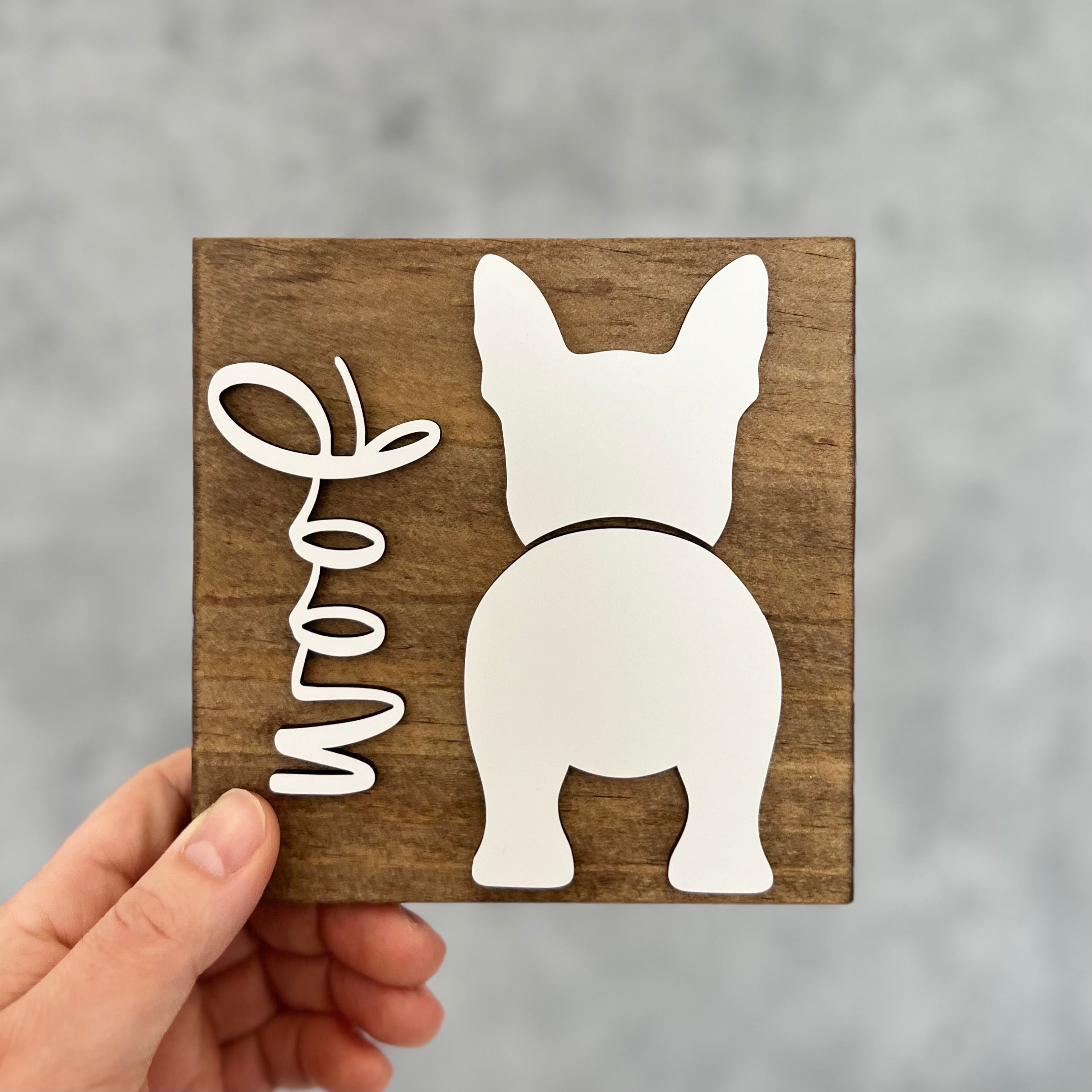 Personalized Dog Butt Sign | Woof
