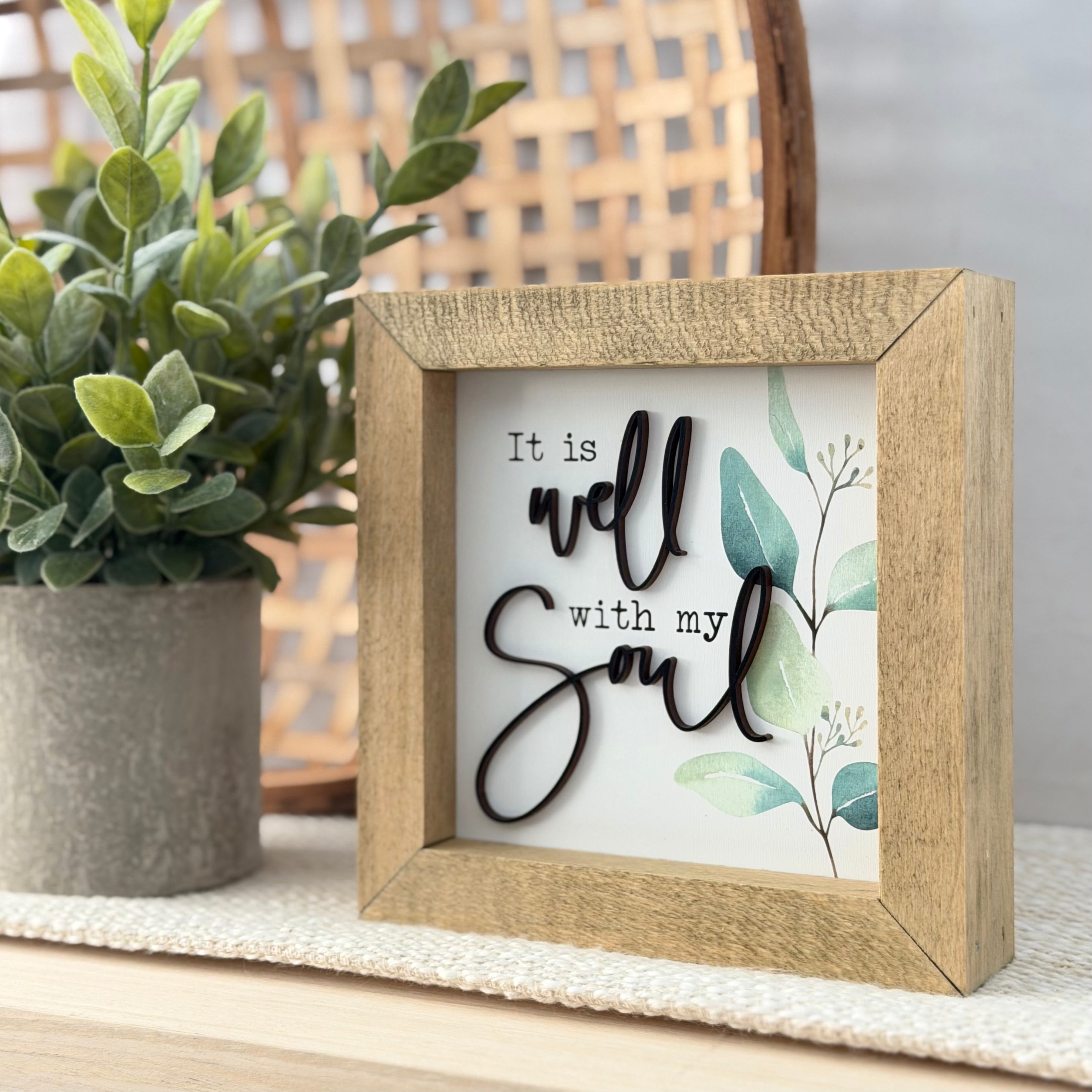 It Is Well With My Soul Wooden Framed Sign