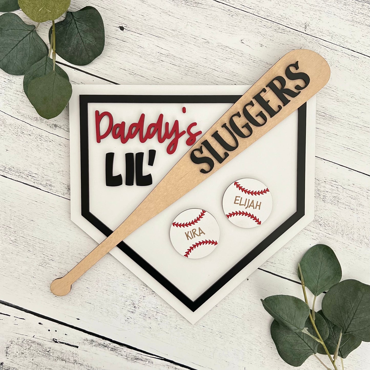 Personalized Father's Day Sign | Daddy's Lil' Sluggers