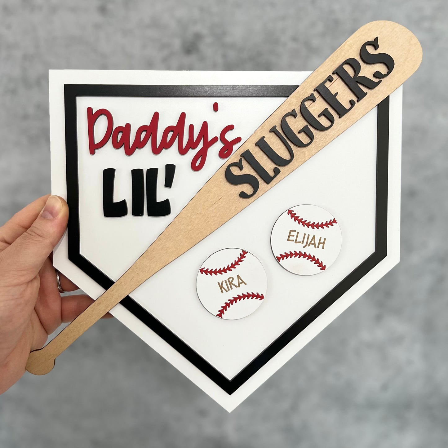Personalized Father's Day Sign | Daddy's Lil' Sluggers