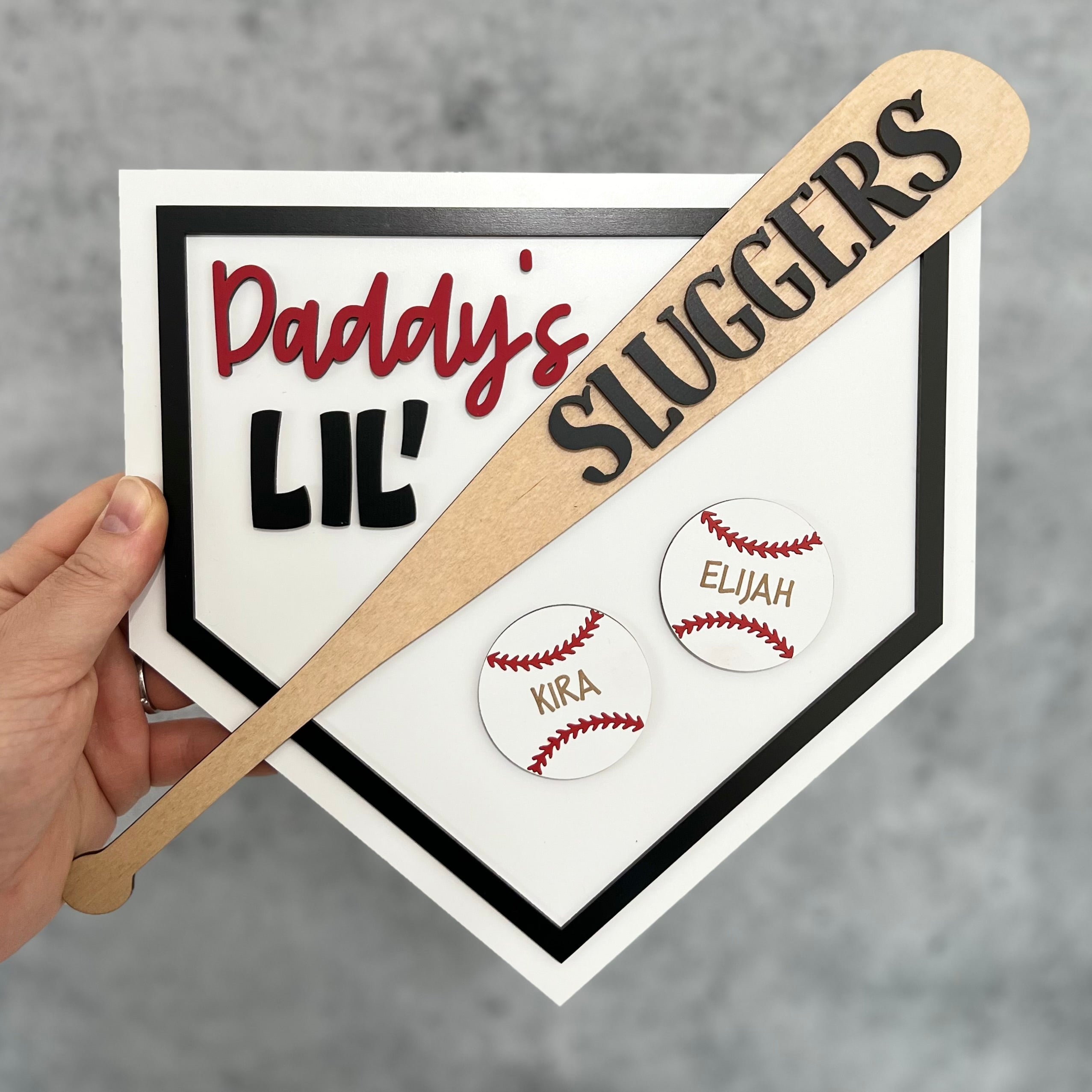 Personalized Father's Day Sign | Daddy's Lil' Sluggers