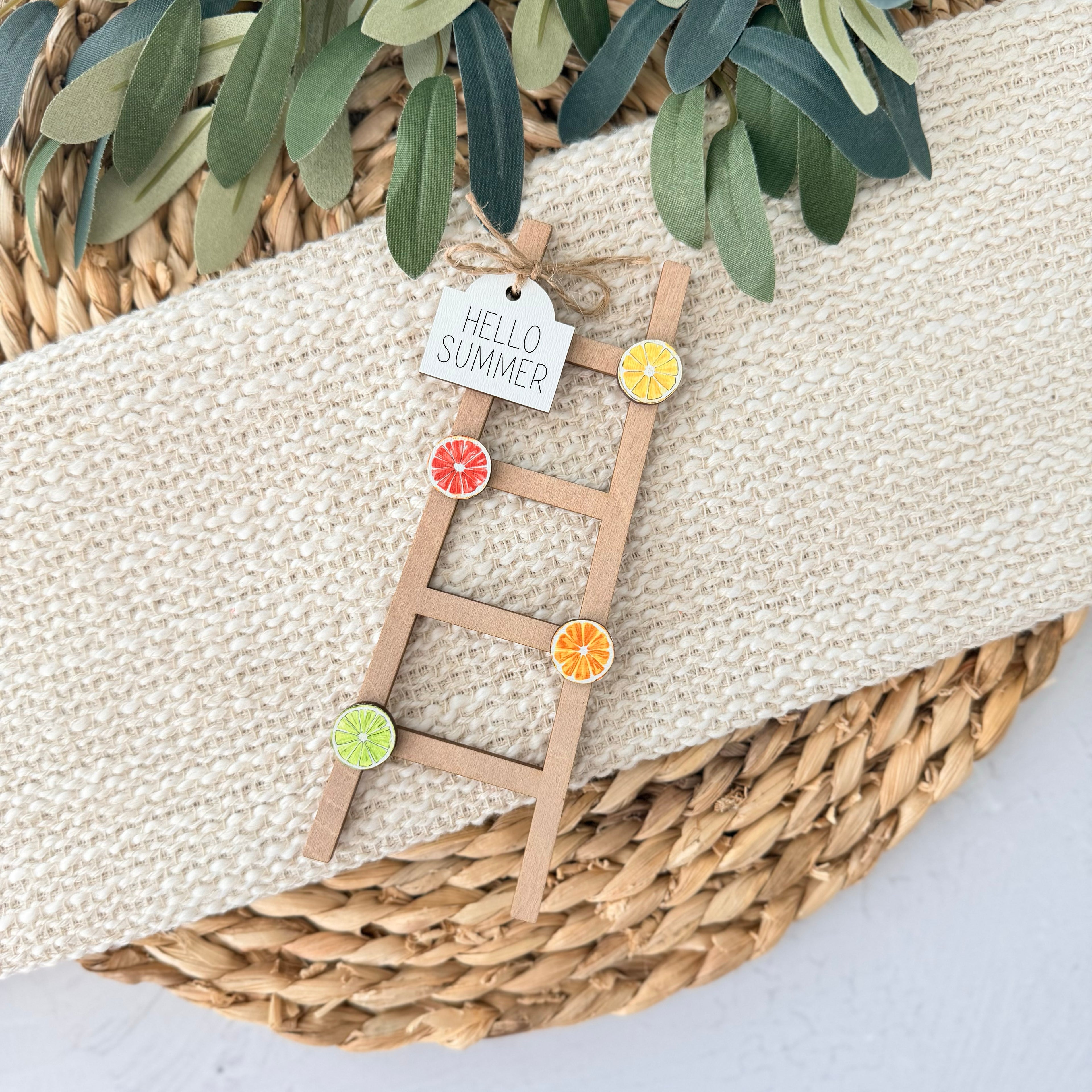Citrus Themed Accent Tiered Tray Decor
