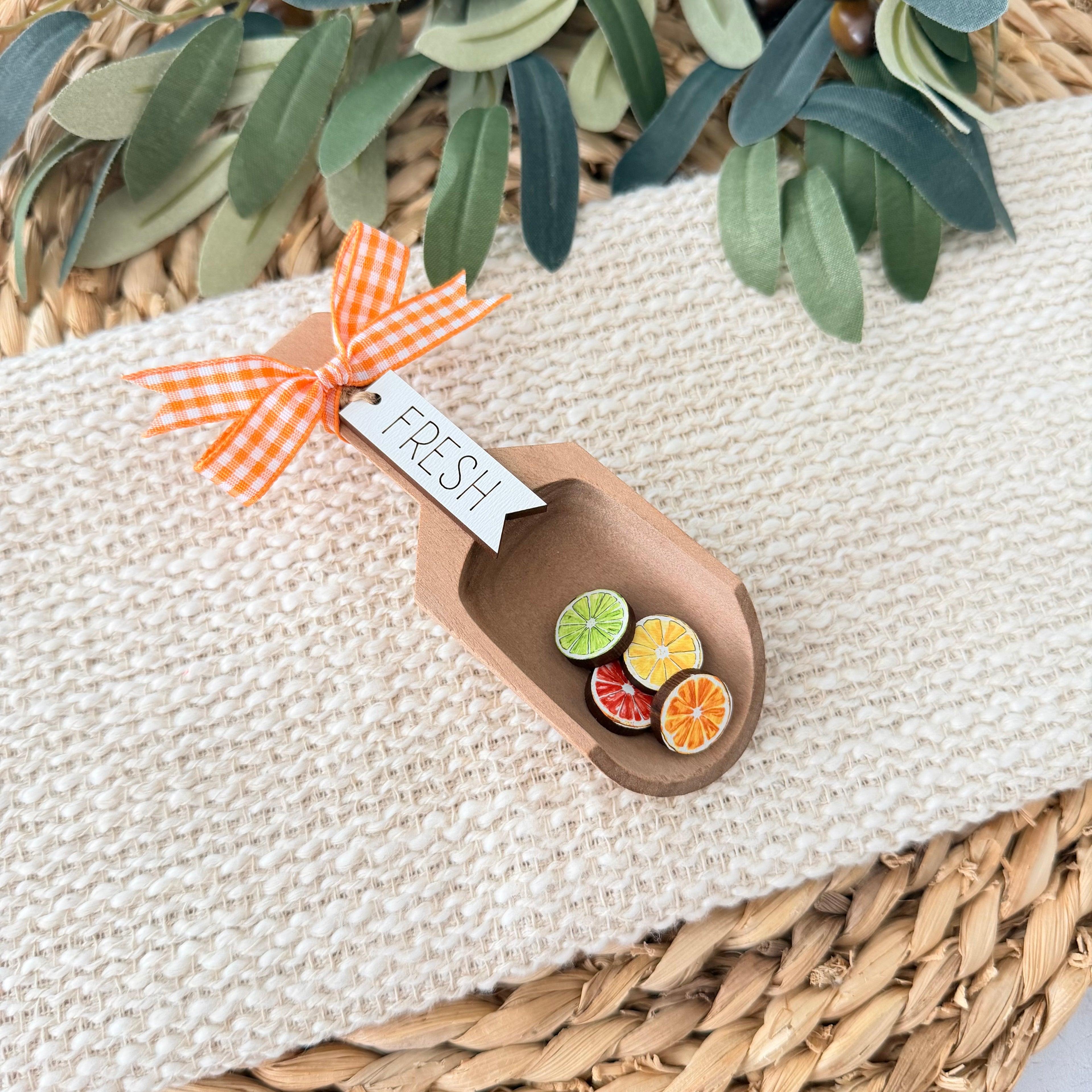 Citrus Themed Accent Tiered Tray Decor