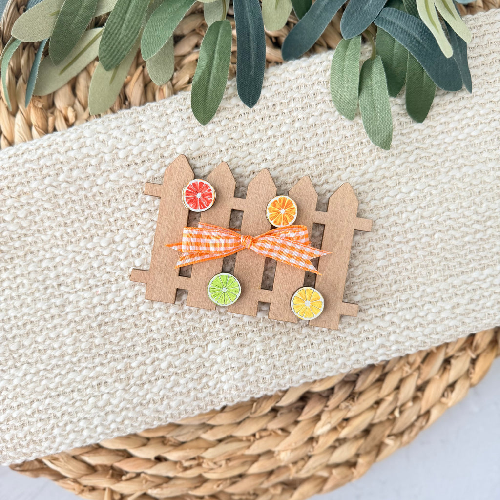 Citrus Themed Accent Tiered Tray Decor