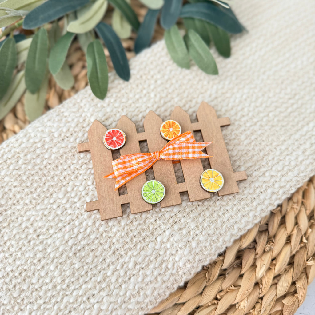 Citrus Themed Accent Tiered Tray Decor
