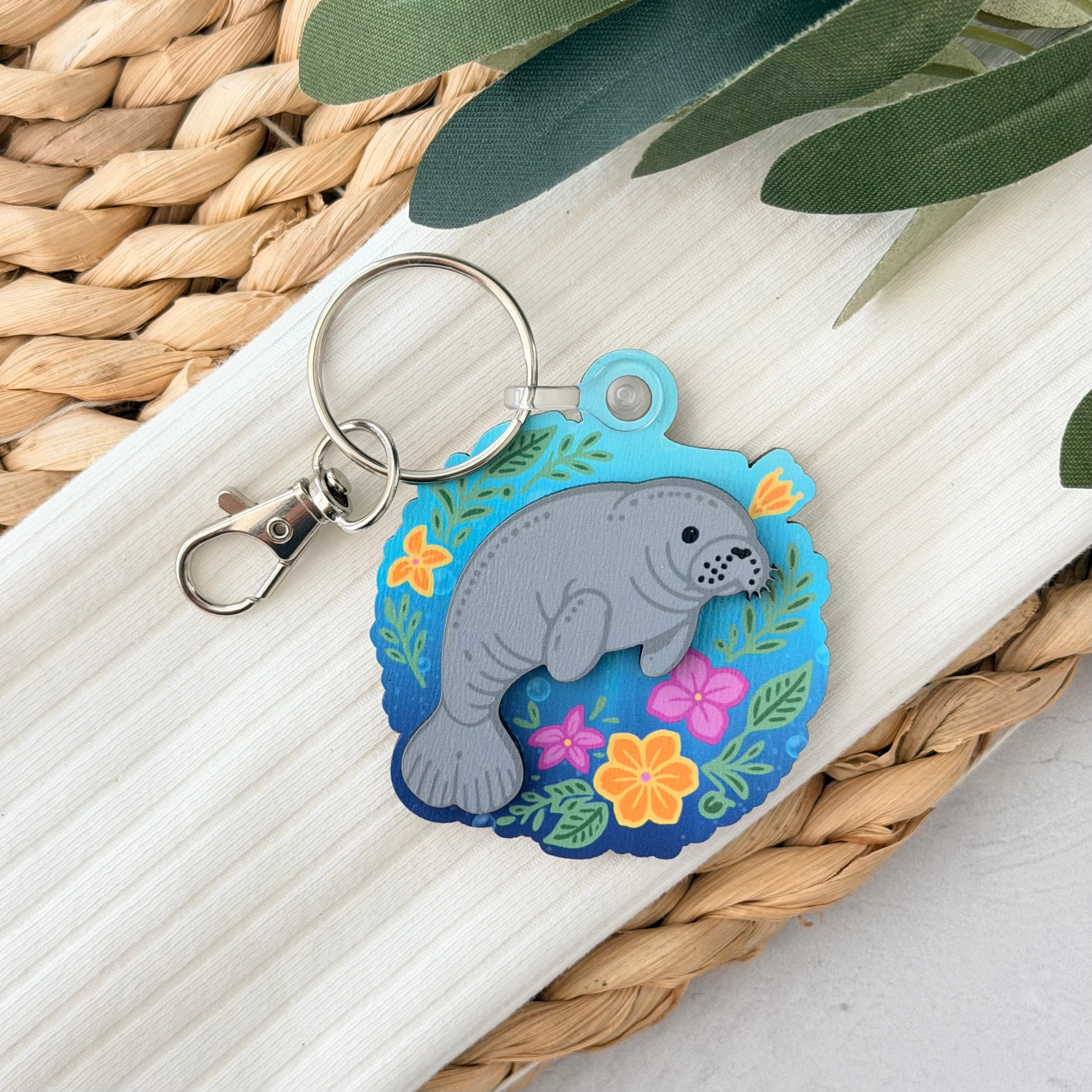 Manatee Keychain