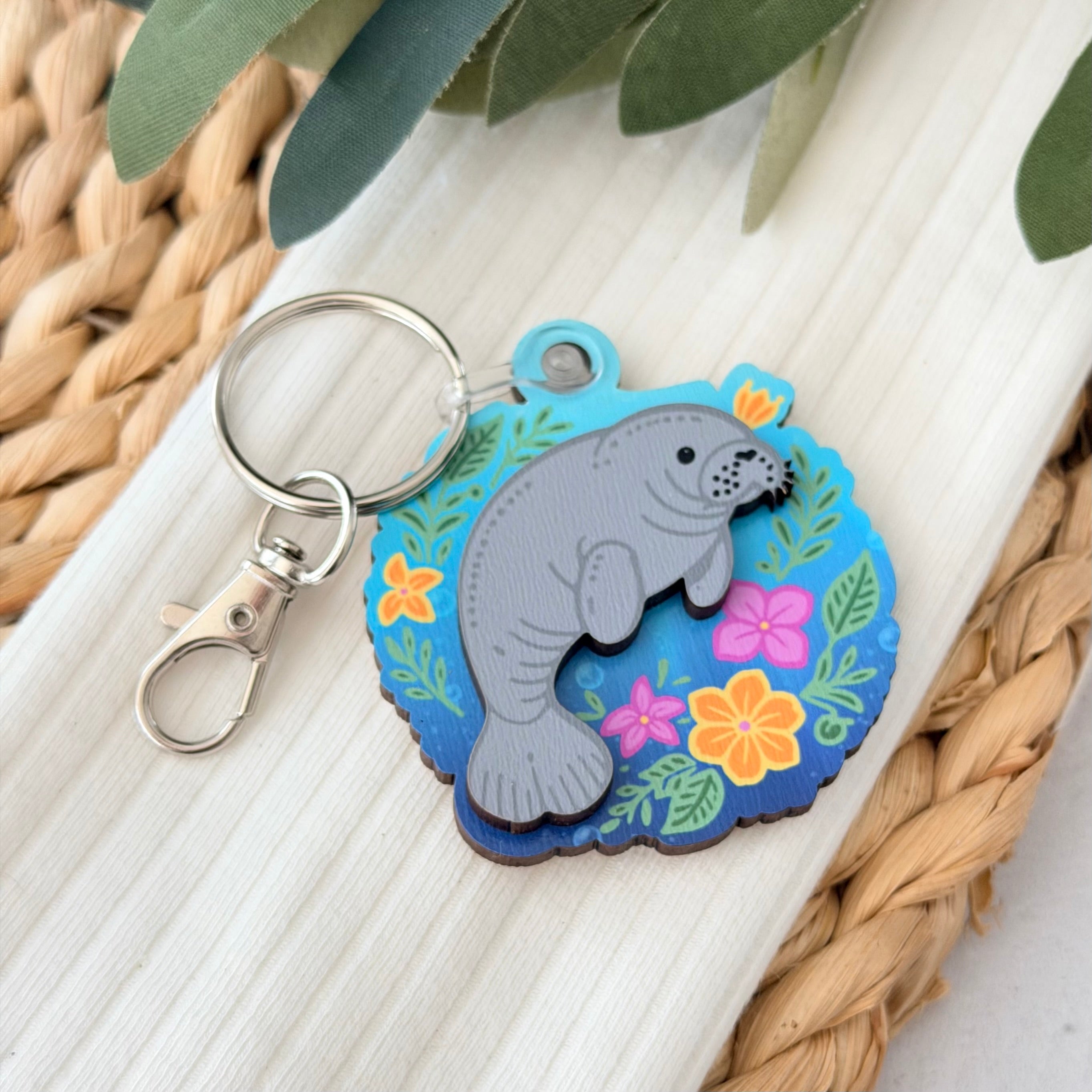 Manatee Keychain