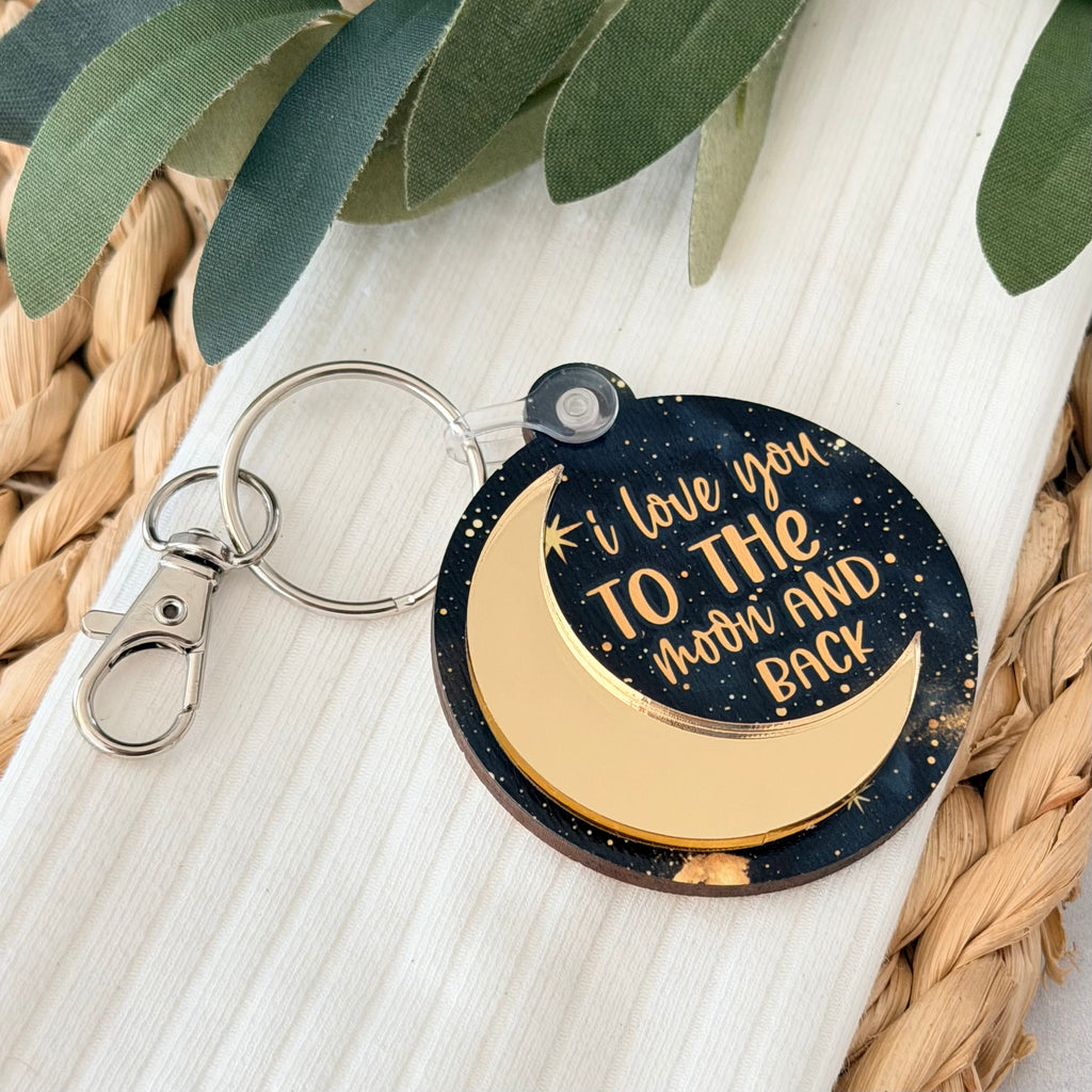 I Love You To The Moon And Back Keychain