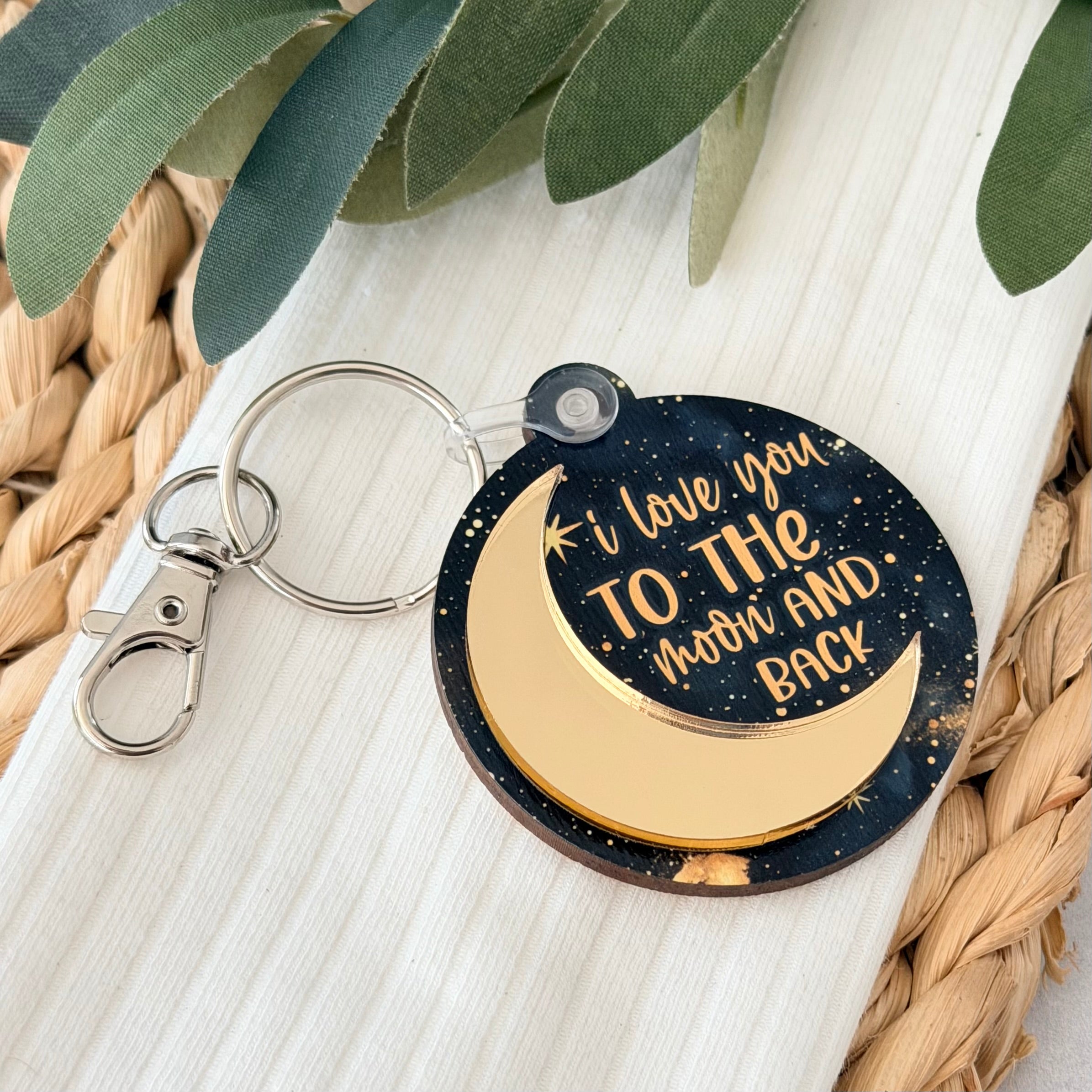 I Love You To The Moon And Back Keychain