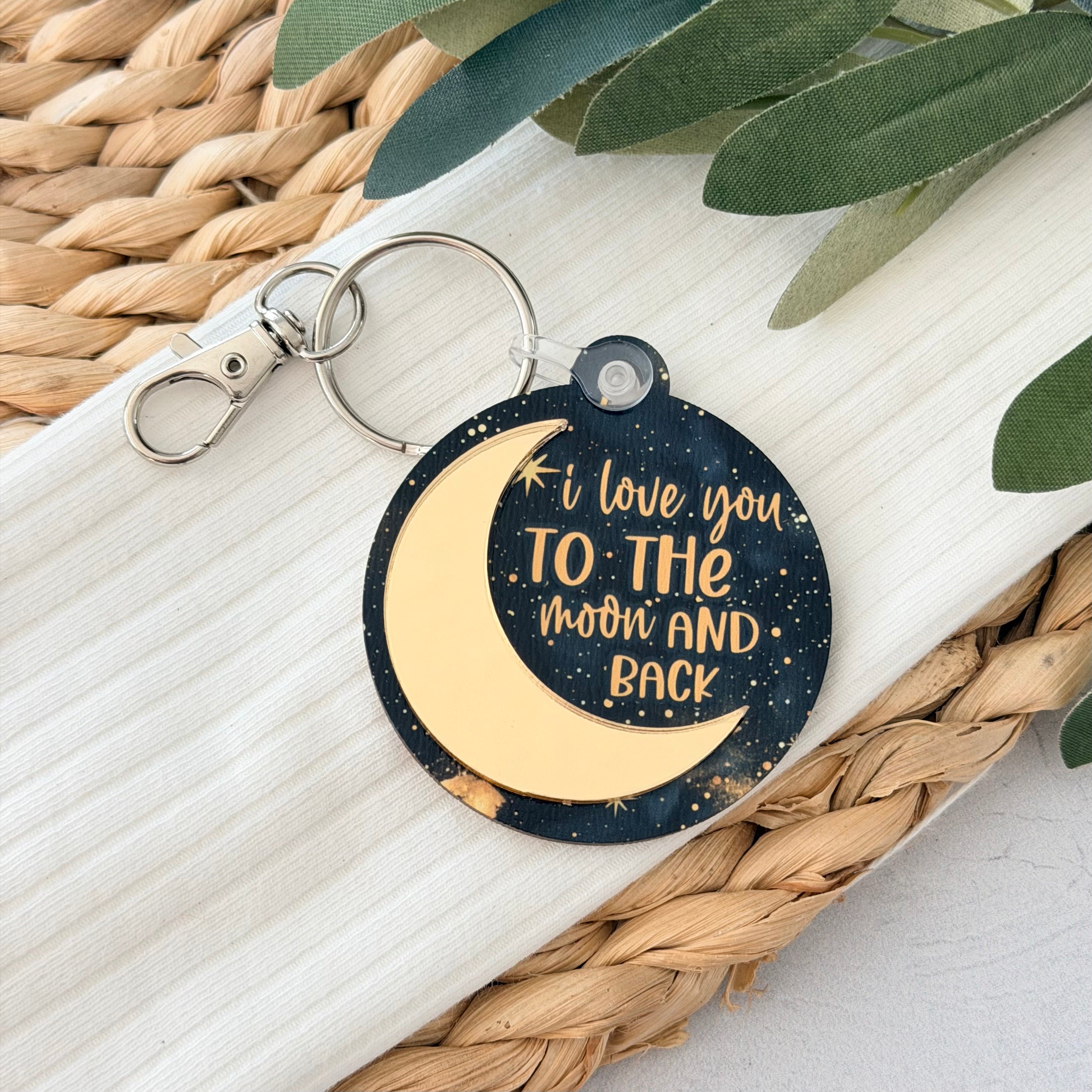 I Love You To The Moon And Back Keychain