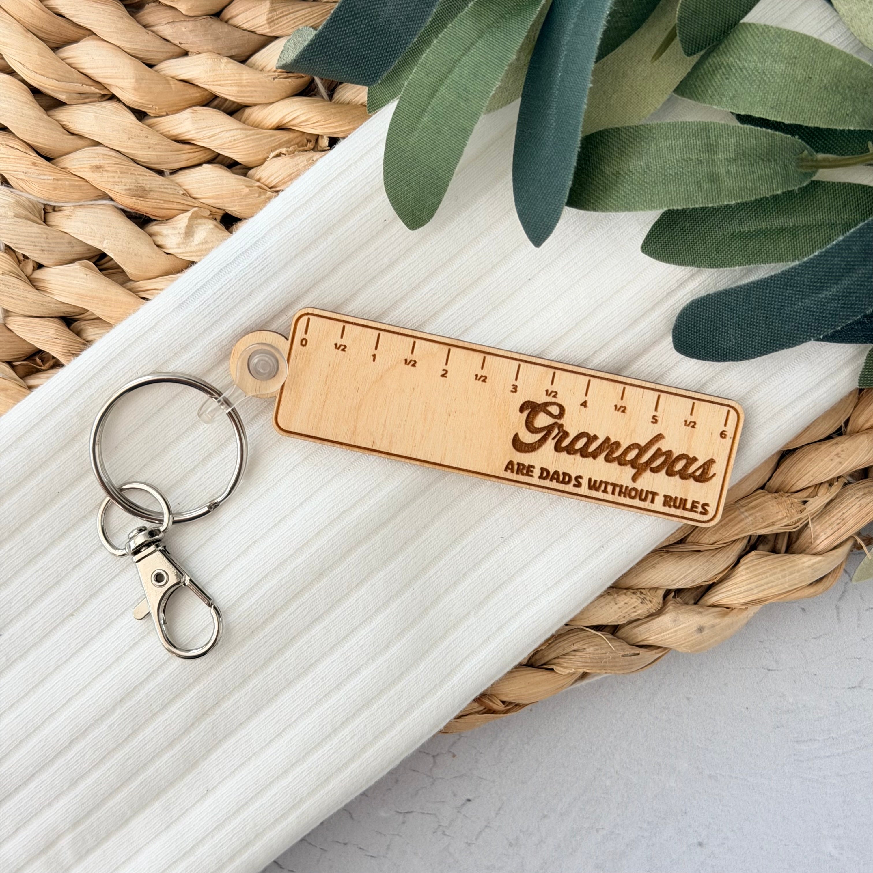 Grandpas Are Dads Without Rules Keychain