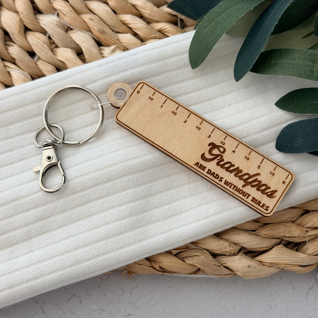 Grandpas Are Dads Without Rules Keychain