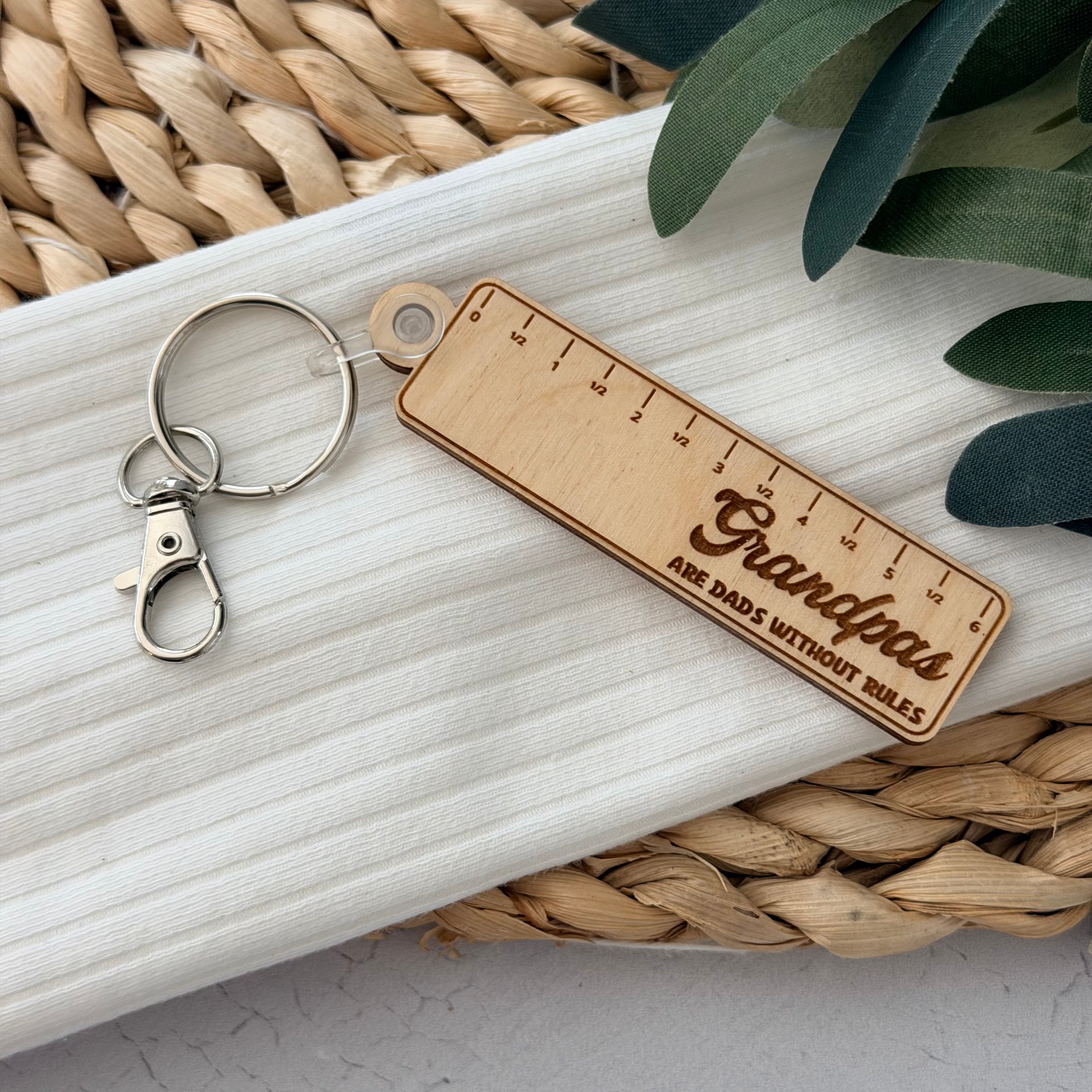 Grandpas Are Dads Without Rules Keychain