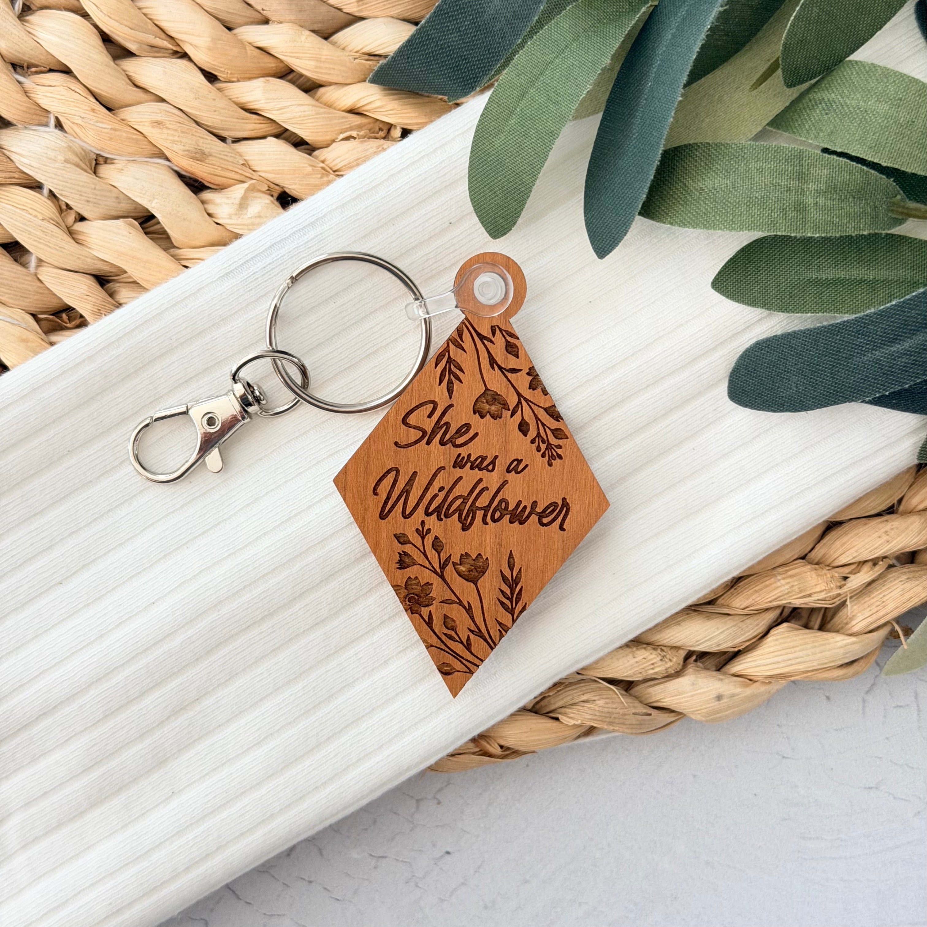 She Was A Wildflower Keychain