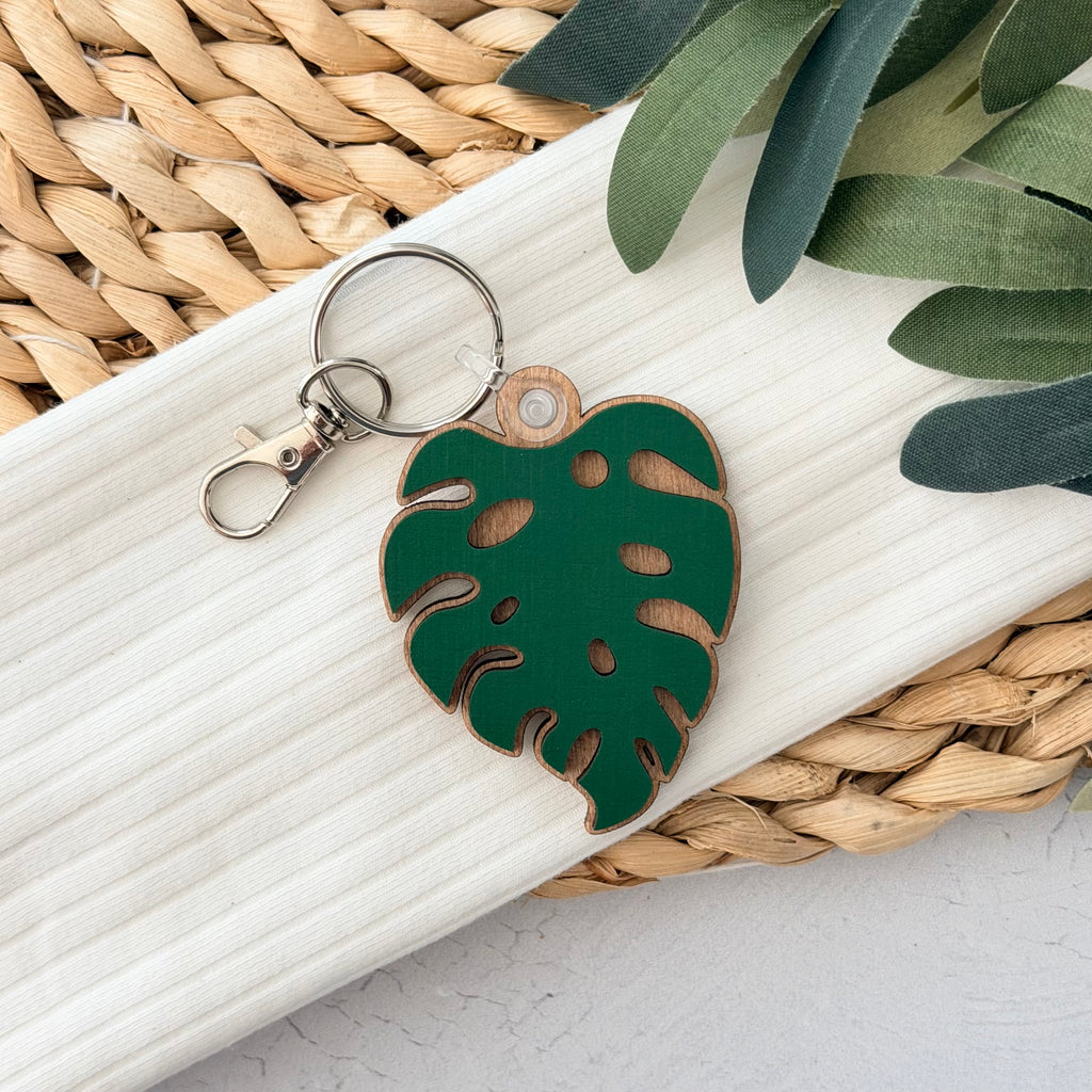Monstera Leaf Keychain