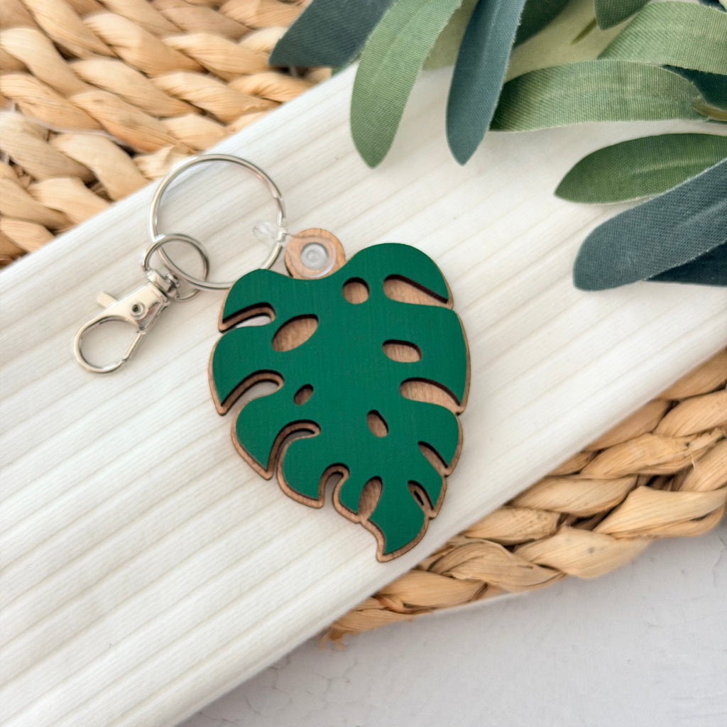 Monstera Leaf Keychain