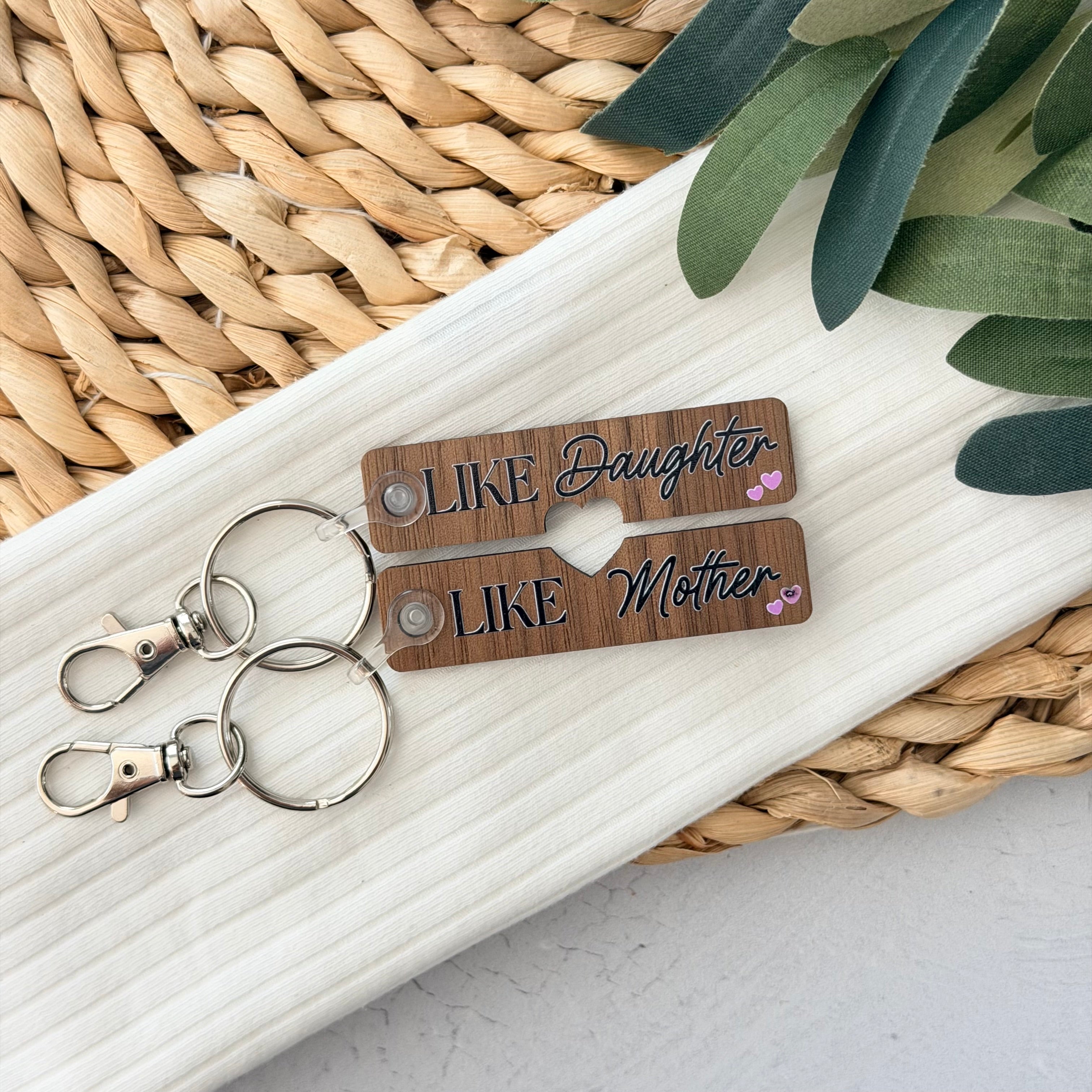 Like Mother Like Daughter Keychain Set