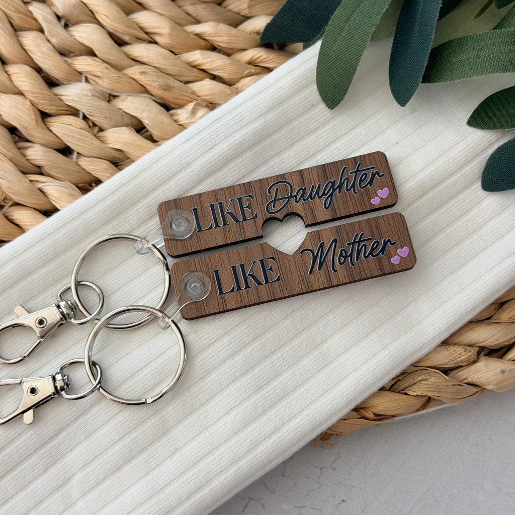 Like Mother Like Daughter Keychain Set