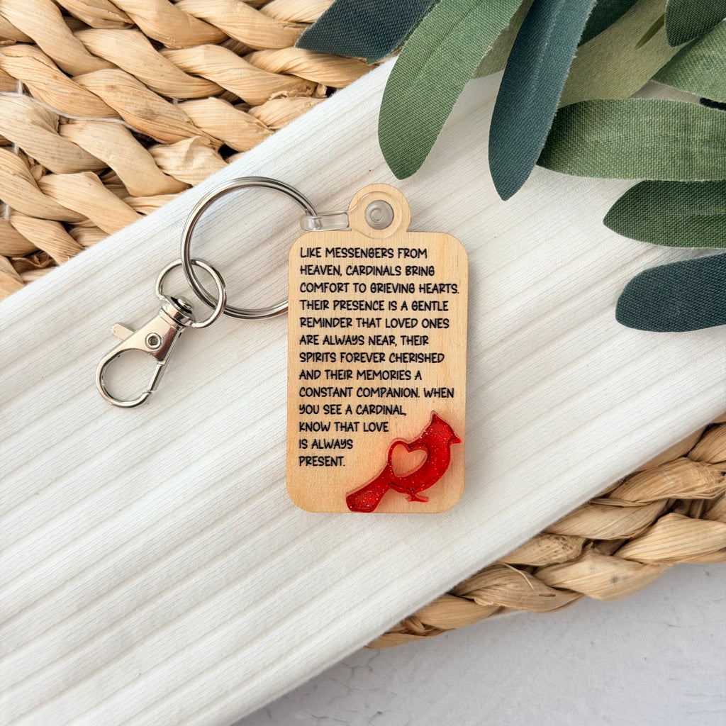 Cardinal Memorial Keychain