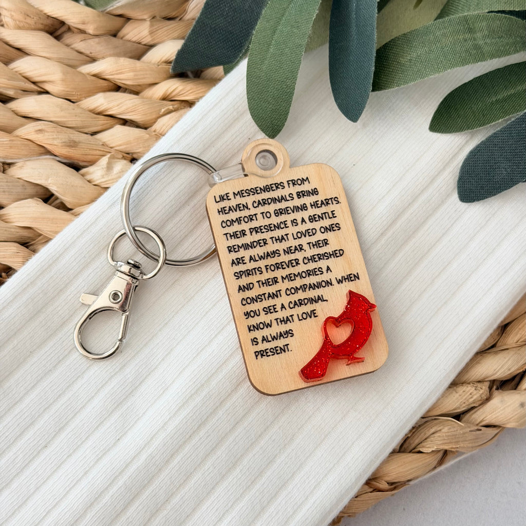 Cardinal Memorial Keychain
