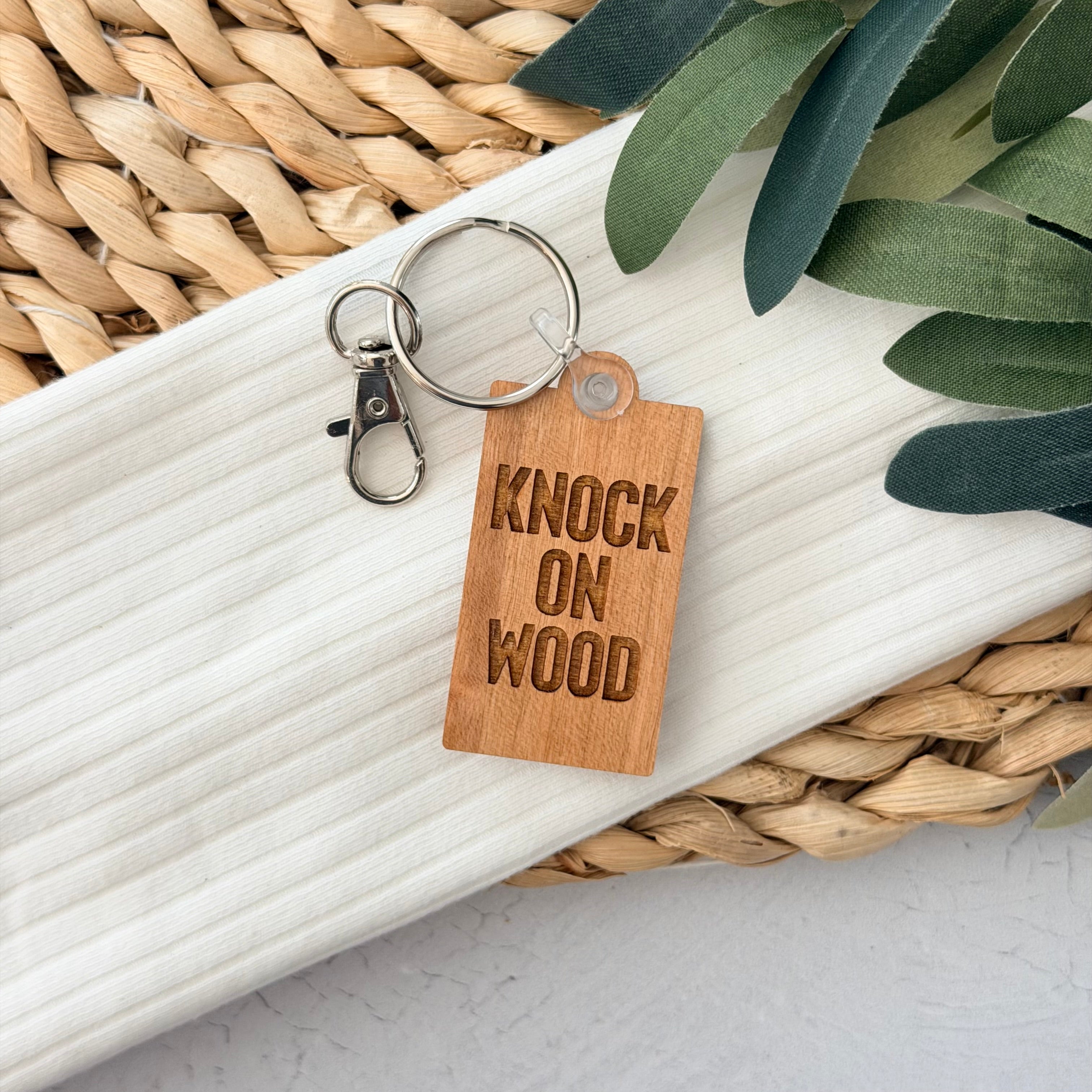 Knock On Wood Keychain